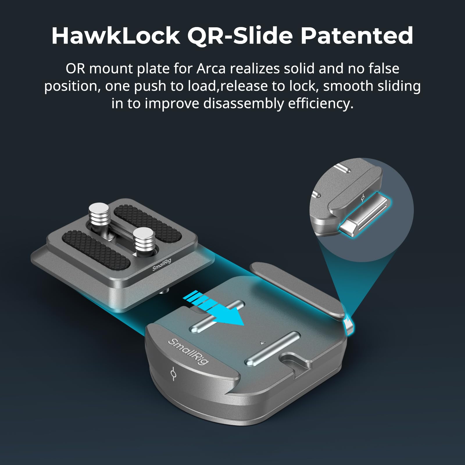 smallrig-4486-hawklock-schnellwechsel-montageplatte-f-r-arca-swiss image 2
