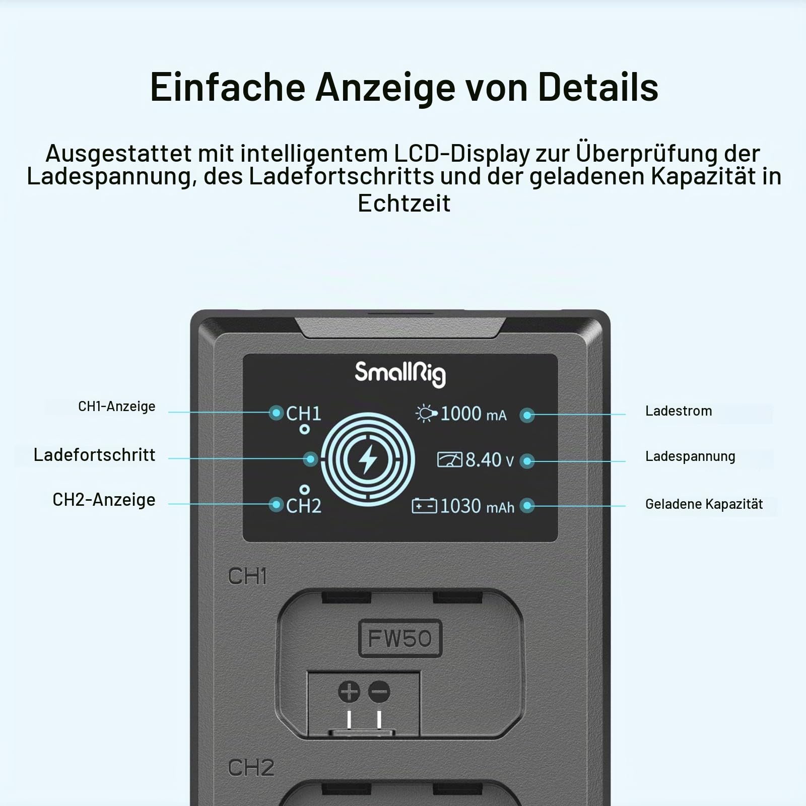 smallrig-3818-akku-set-2x-np-fw50-1030mah-mit-lcd-ladeger-t-f-r-sony image 5