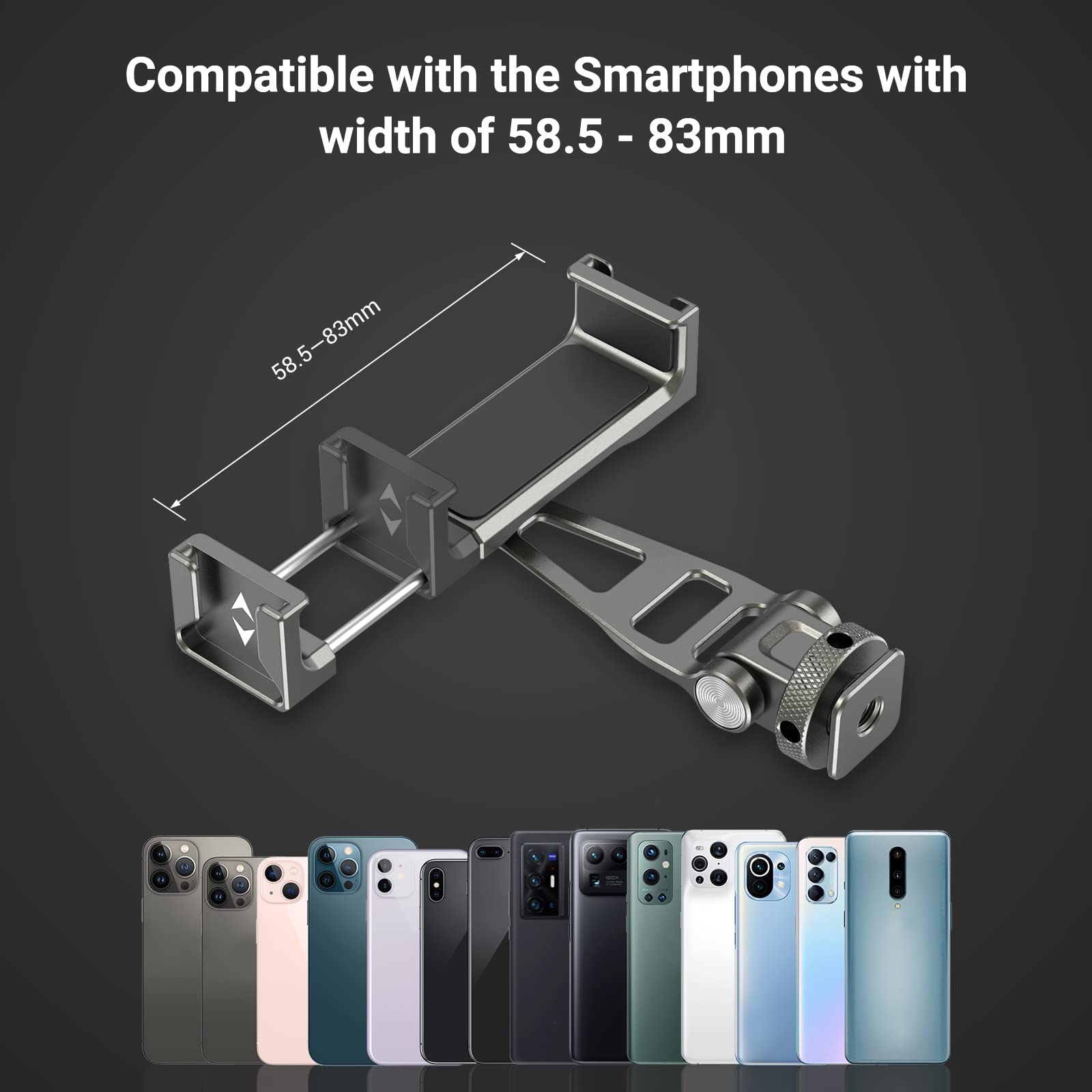 smallrig-3559-handyhalterung-telefonklemme-mit-cold-shoe-und-1-4-gewinde image 3