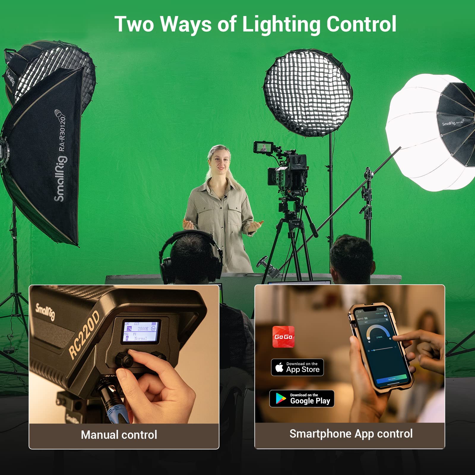 smallrig-rc-220d-3618-220w-cob-videoleuchte-2700k-6500k-bowens-mount image 6