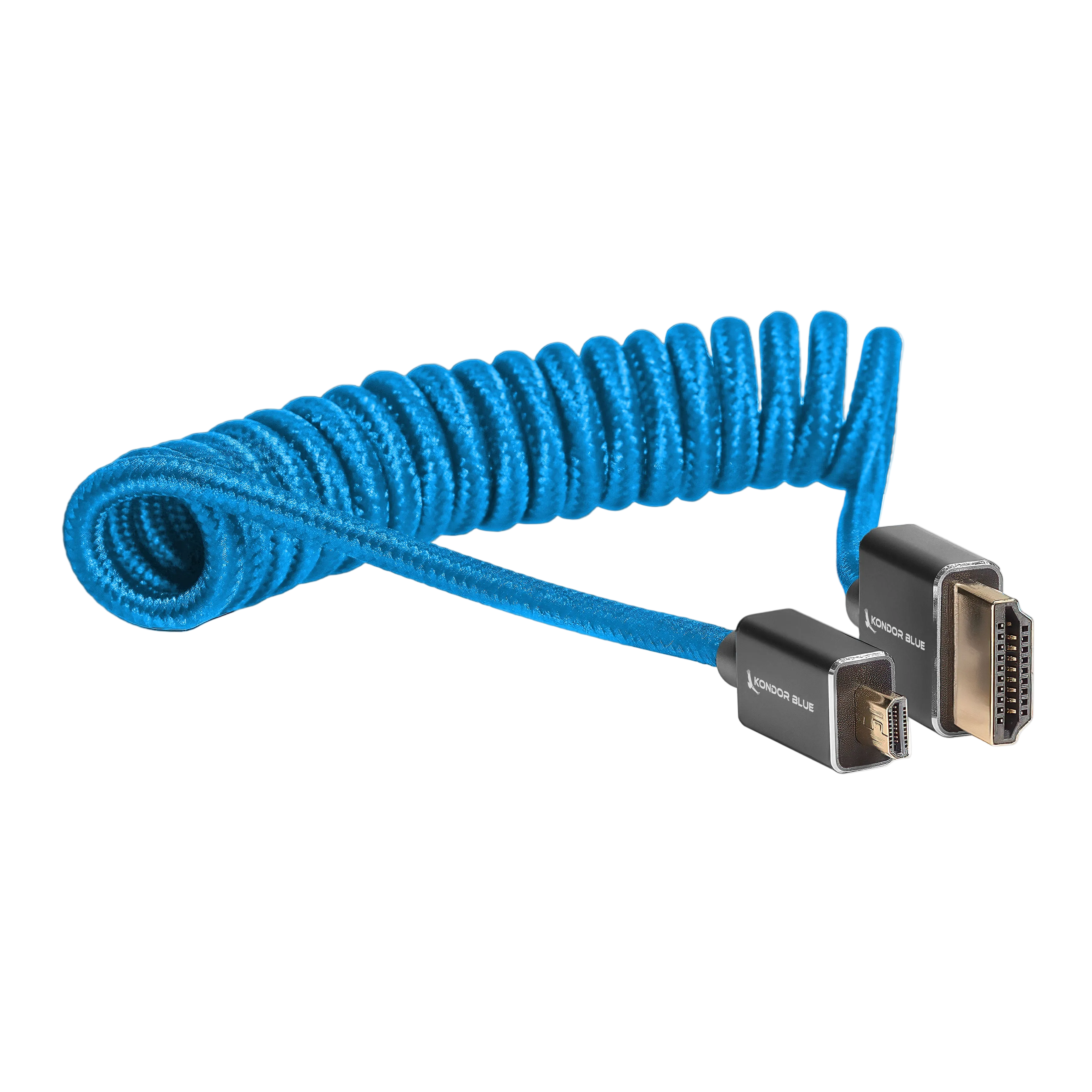 kondor-blue-micro-hdmi-auf-hdmi-kabel-12-24-coiled-nylon-braid image 1