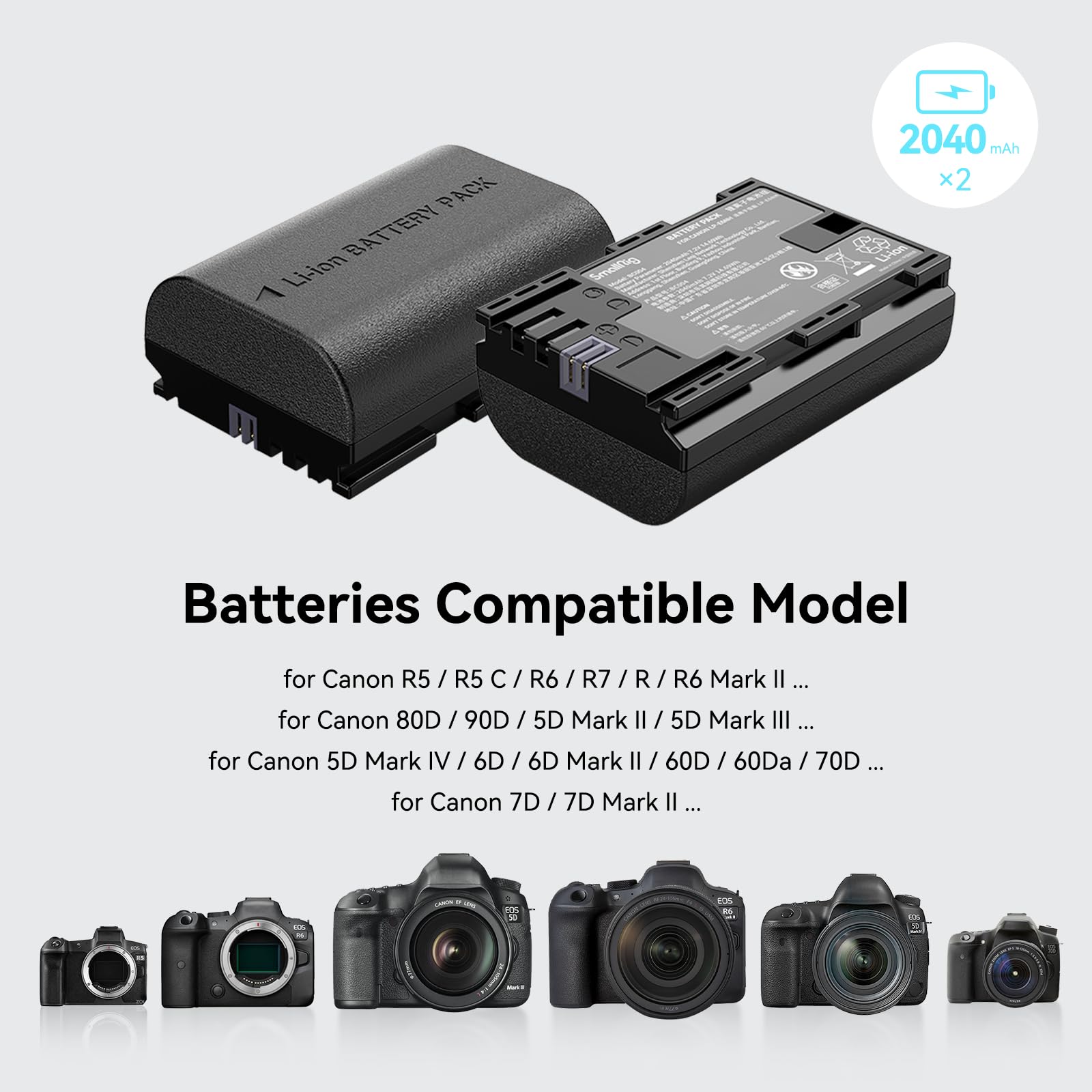 smallrig-lp-e6nh-akku-2er-pack-2040mah-lcd-ladeger-t-3821-f-r-canon image 2