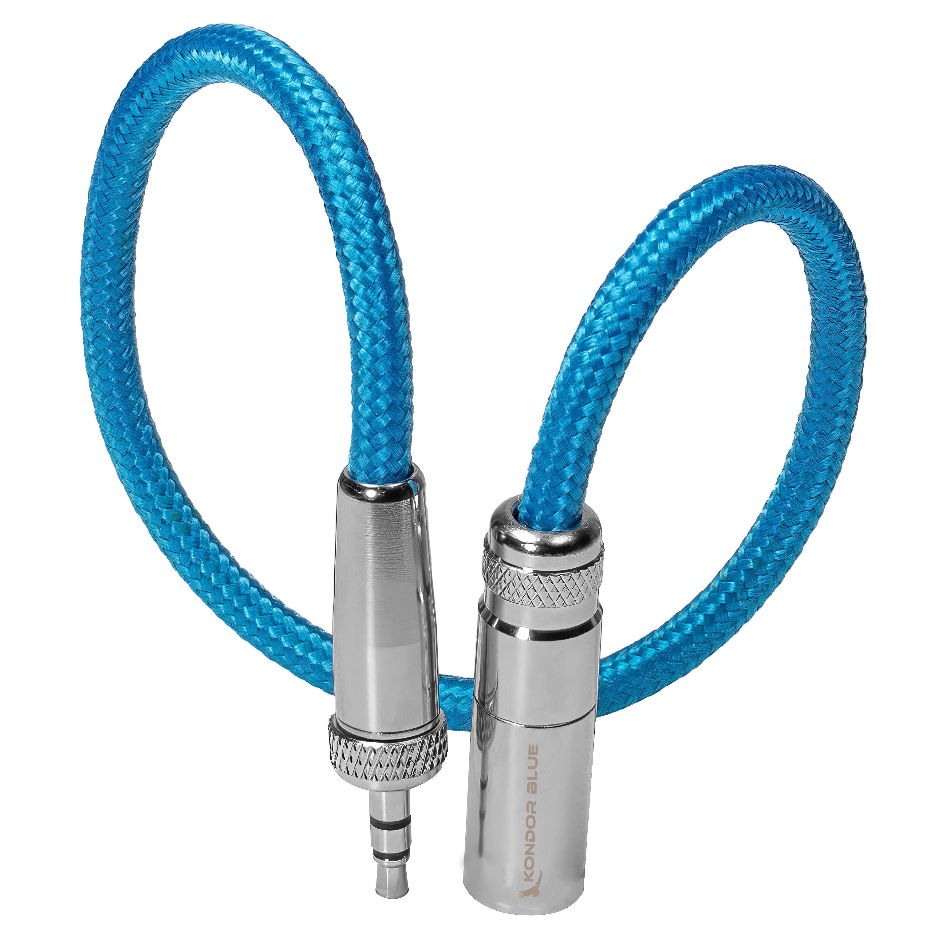 kondor-blue-12-mini-xlr-male-auf-3-5mm-trs-adapterkabel-mit-verriegelung-f-r-lav image 1