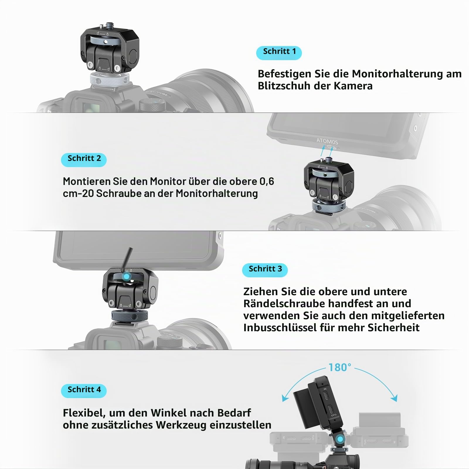 smallrig-3809b-kamera-monitorhalterung-lite-mit-blitzschuh image 6