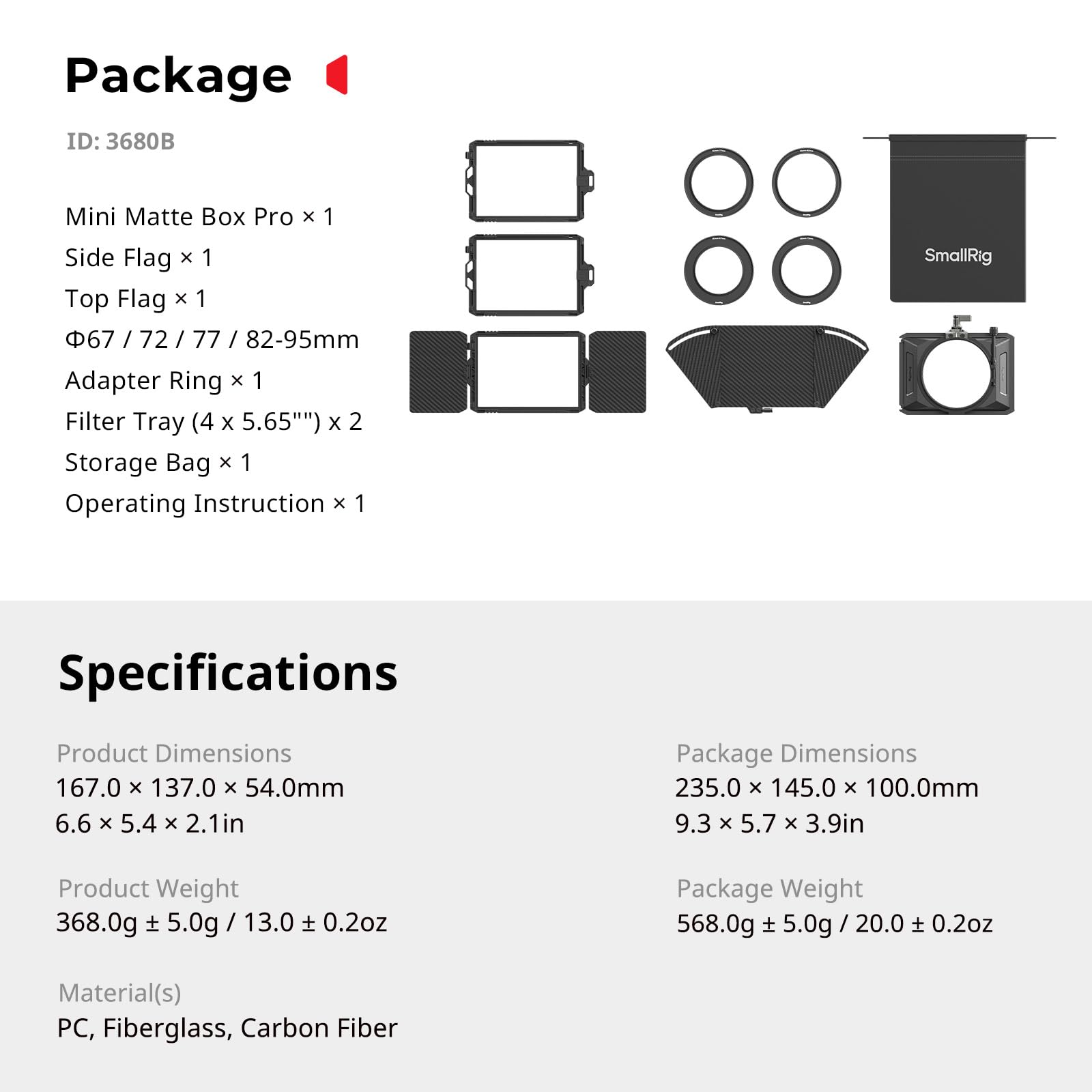 smallrig-3680b-mini-matte-box-pro-flag-kit-mattebox-mit-2x-4x5-65-filterrahmen-u image 8