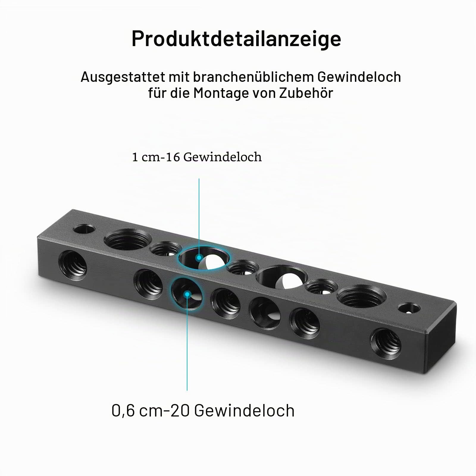 smallrig-1091-cheese-bar-montageplatte-mit-1-4-und-3-8-gewinden image 2