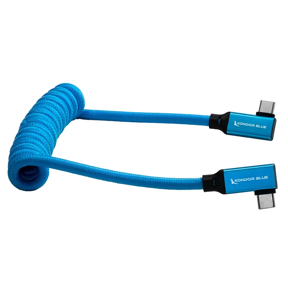 kondor-blue-12-24-coiled-usb-c-3-2-right-angle-kabel-20gb-s-100w image 1