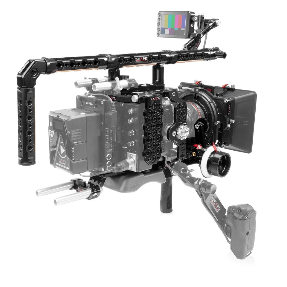 shape-canon-eos-c400-pro-shoulder-rig-kit-baseplate-cage-top-griff-vf-halter-4x5 image 1