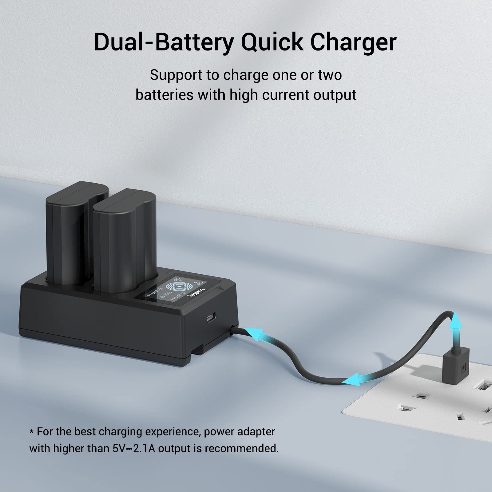 smallrig-en-el15-akku-set-3820-2x-2040mah-lcd-dual-ladeger-t-f-r-nikon image 6