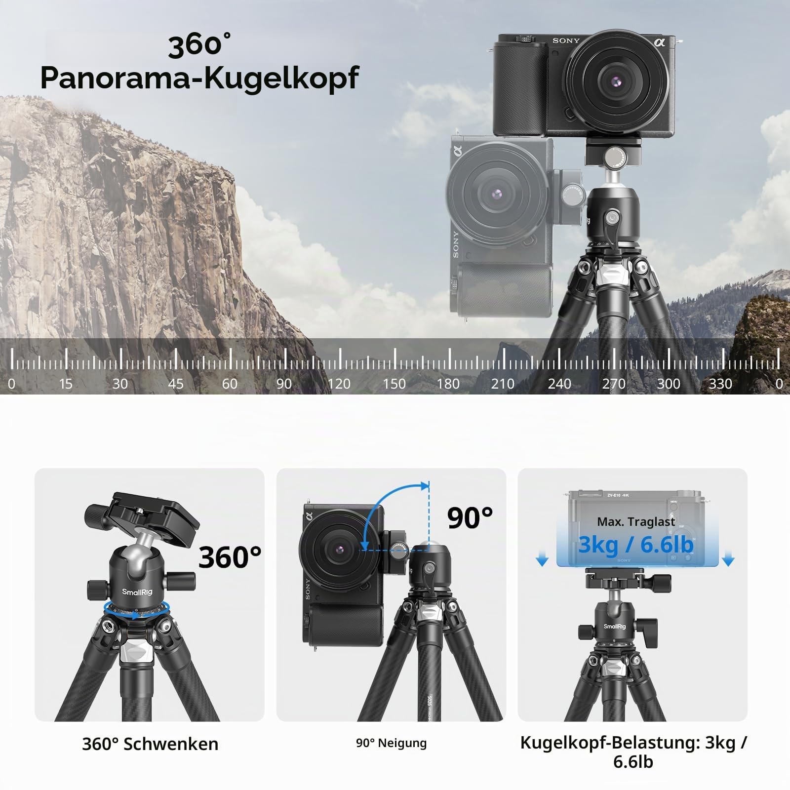 smallrig-mini-tischstativ-carbon-5026-mit-360-kugelkopf image 5