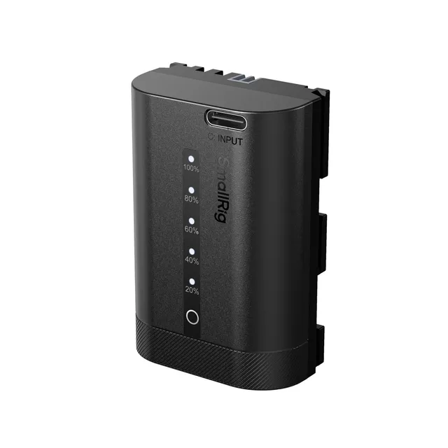smallrig-5298-lp-e6p-kamera-akku-2520mah-usb-c-mit-led-f-r-canon-r6-r5-5d image 1