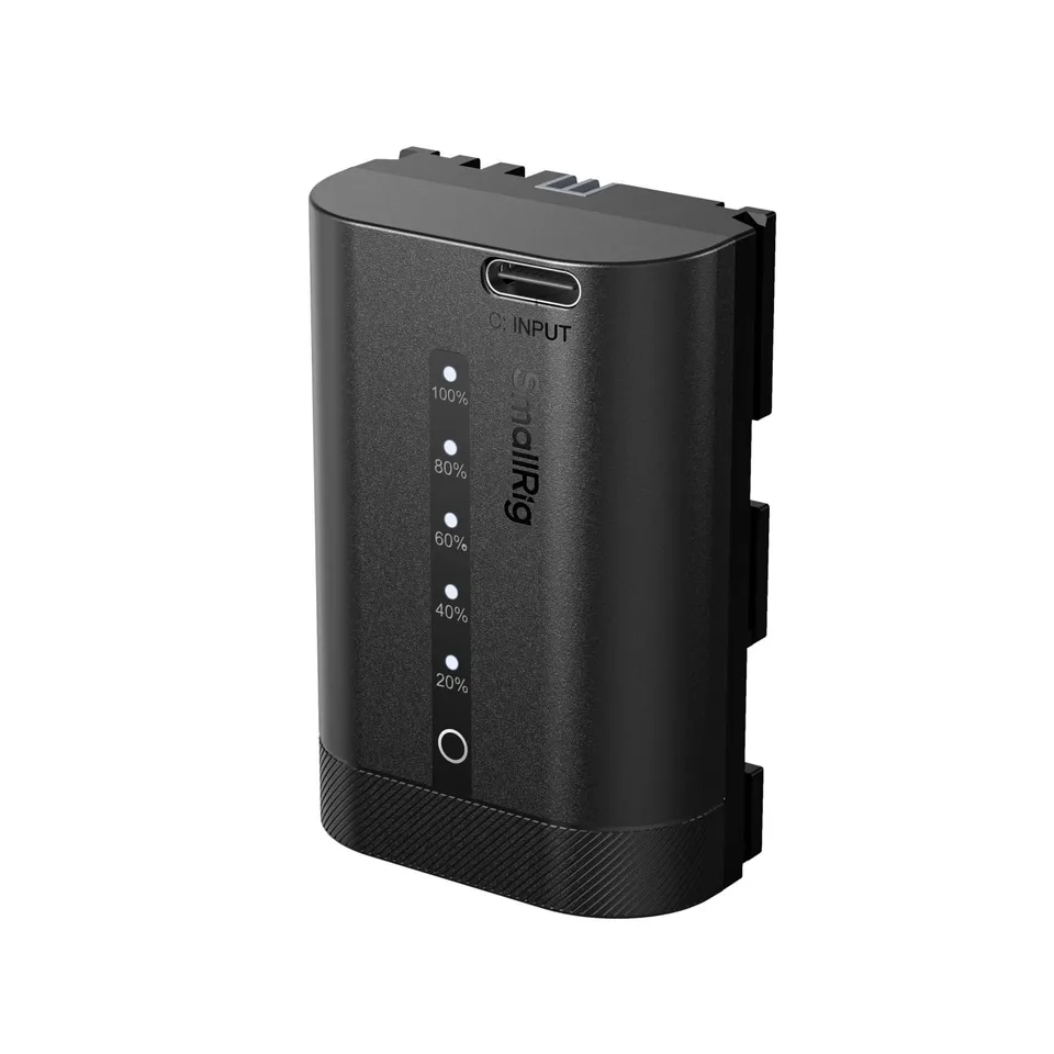 smallrig-5298-lp-e6p-kamera-akku-2520mah-usb-c-mit-led-f-r-canon-r6-r5-5d image 1