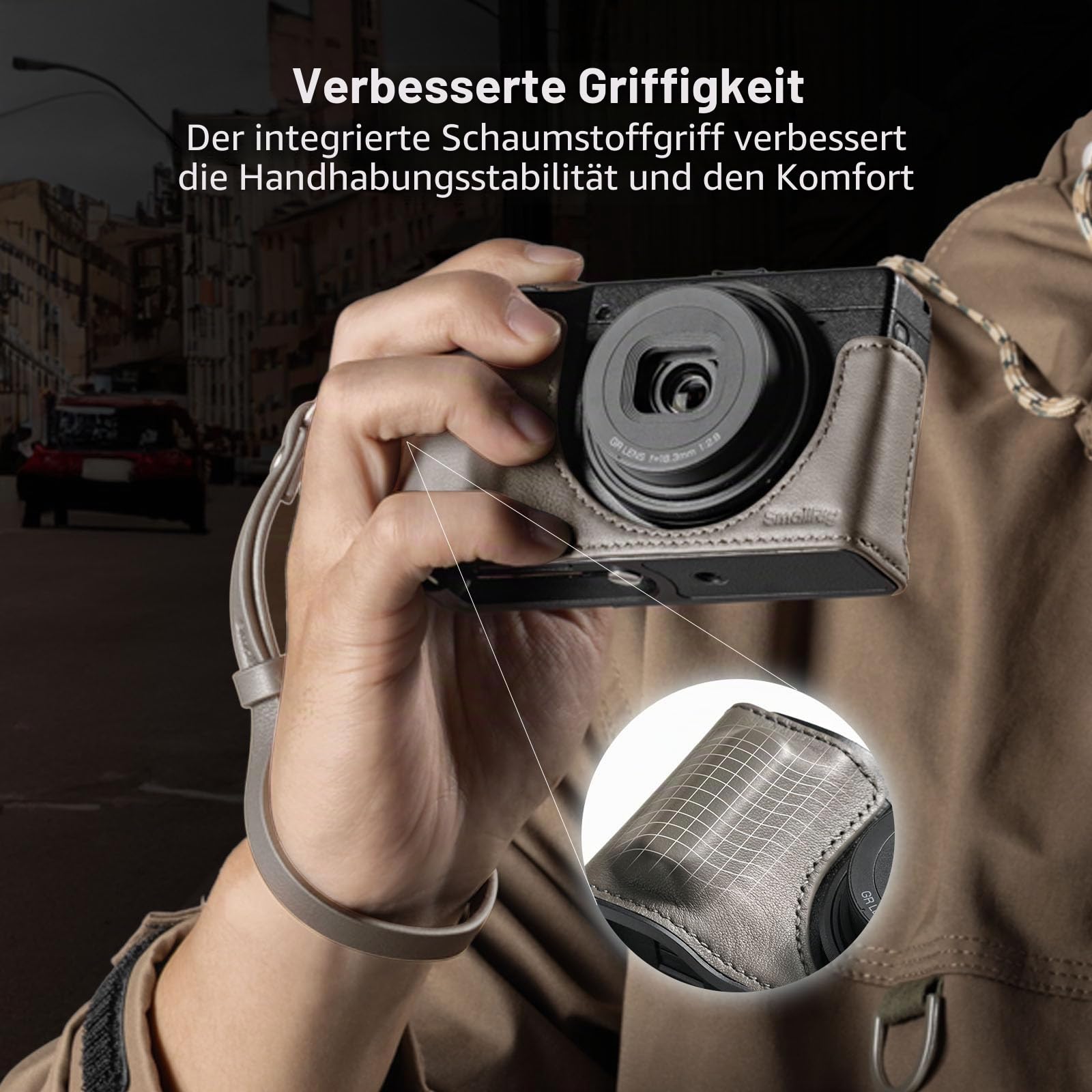 smallrig-5677-echtleder-geh-use-kit-grau-f-r-ricoh-gr-iv-gr-iii-serie image 2