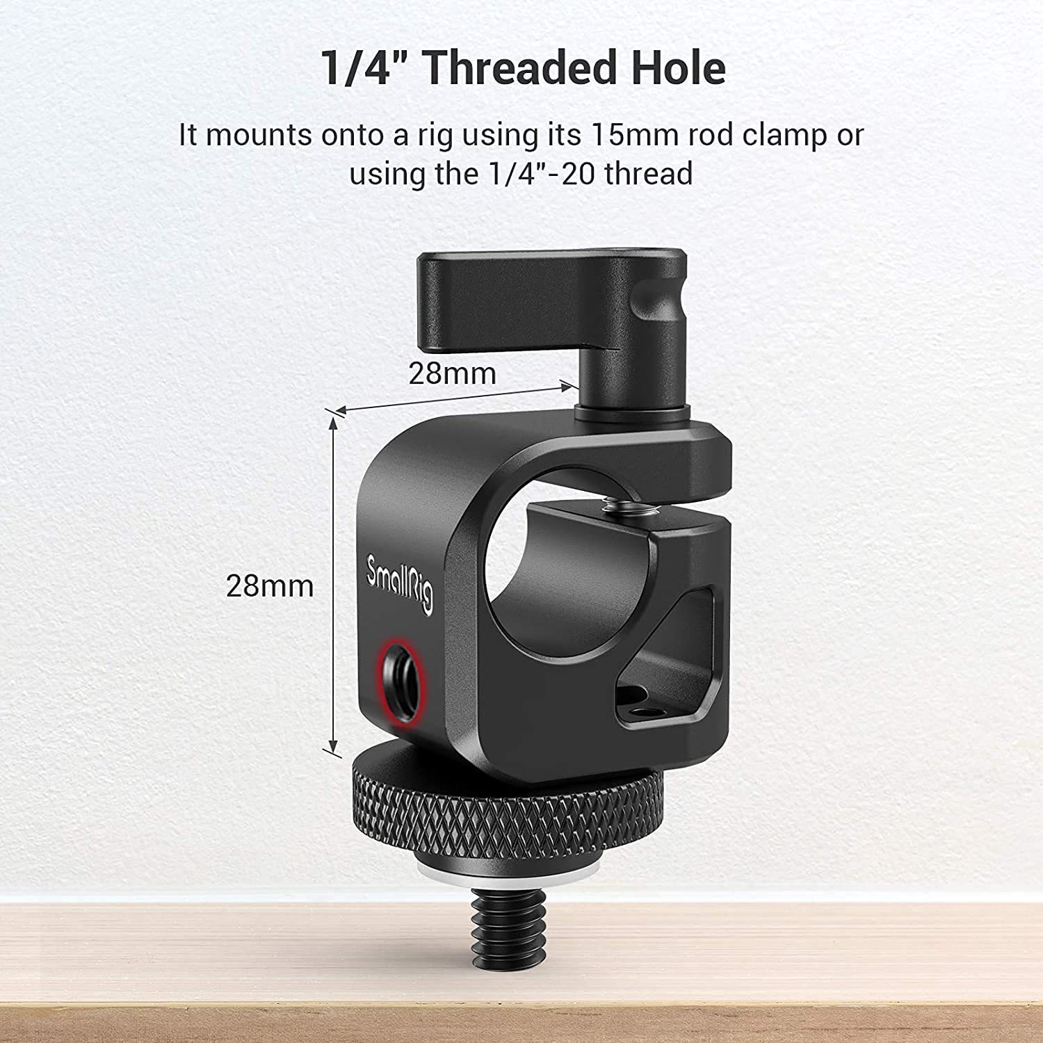 smallrig-860b-single-rod-clamp-stabklemme-f-r-15-mm-stange-mit-1-4-gewinde image 3