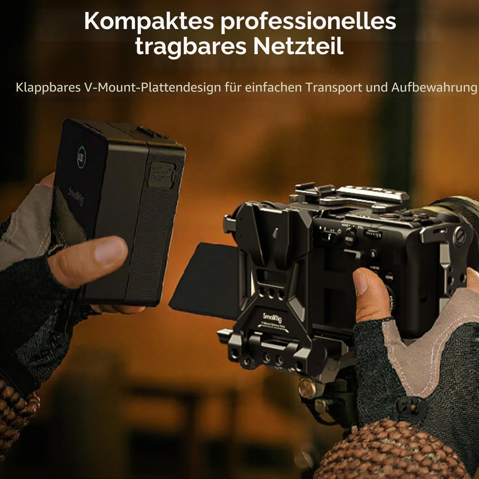 smallrig-fx2-cage-kit-5590-mit-v-mount-platte-top-griff-und-hdmi-klemme-f-r-sony image 2