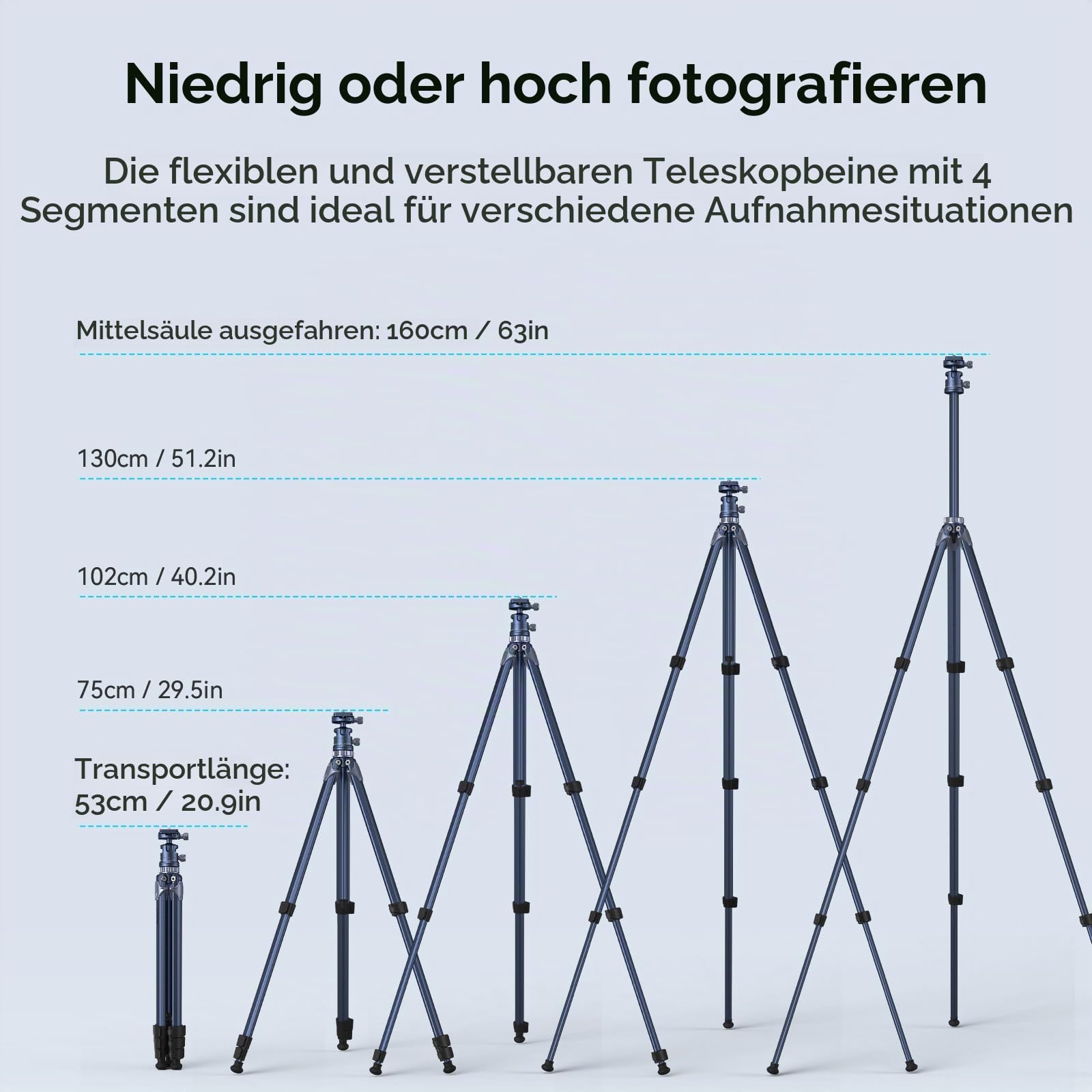 smallrig-ap-02-4222b-lightweight-travel-tripod-kamerastativ-159-cm-8-kg-traglast image 3