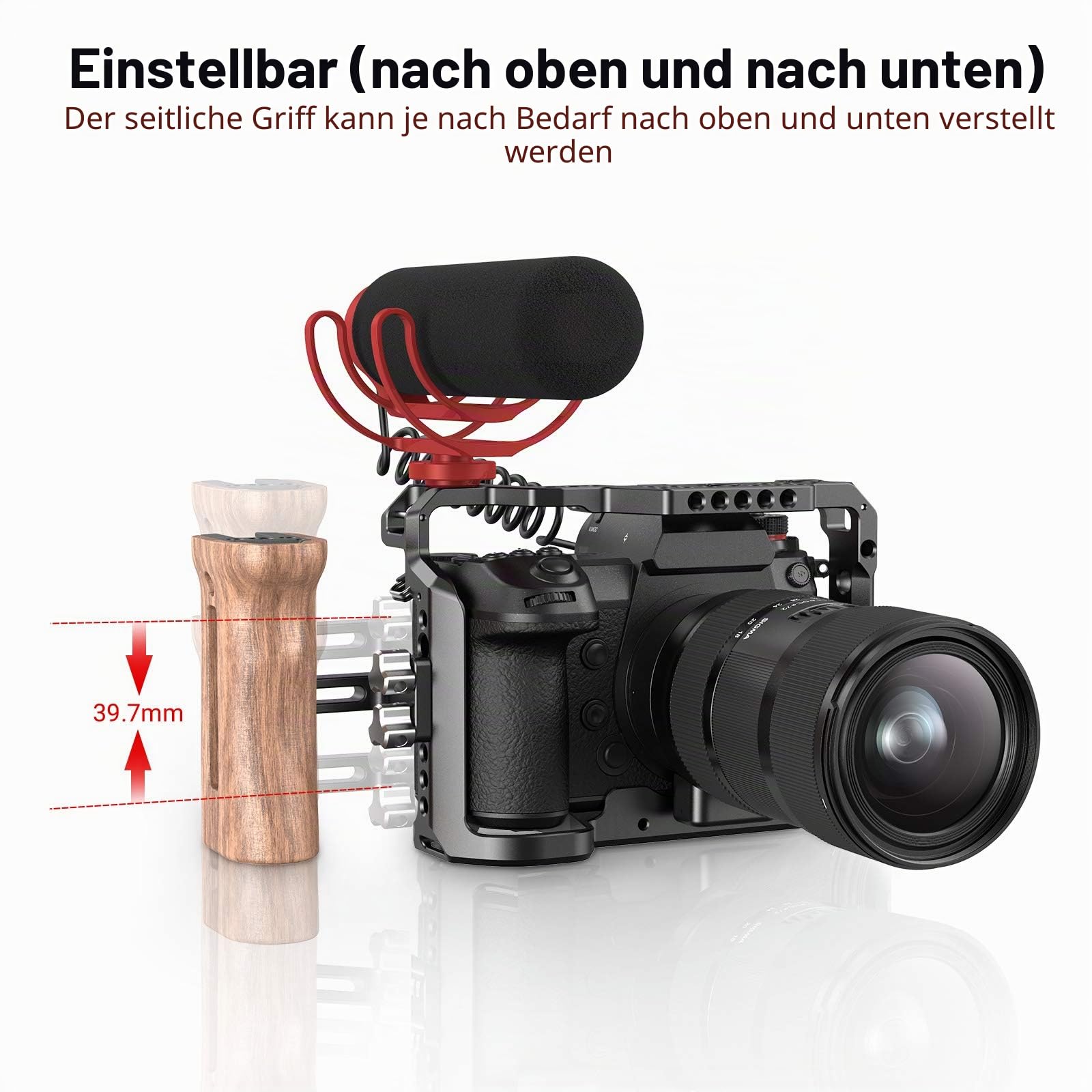 smallrig-2093c-universal-holzgriff-verstellbar-mit-cold-shoe-f-r-kamera-cage image 3