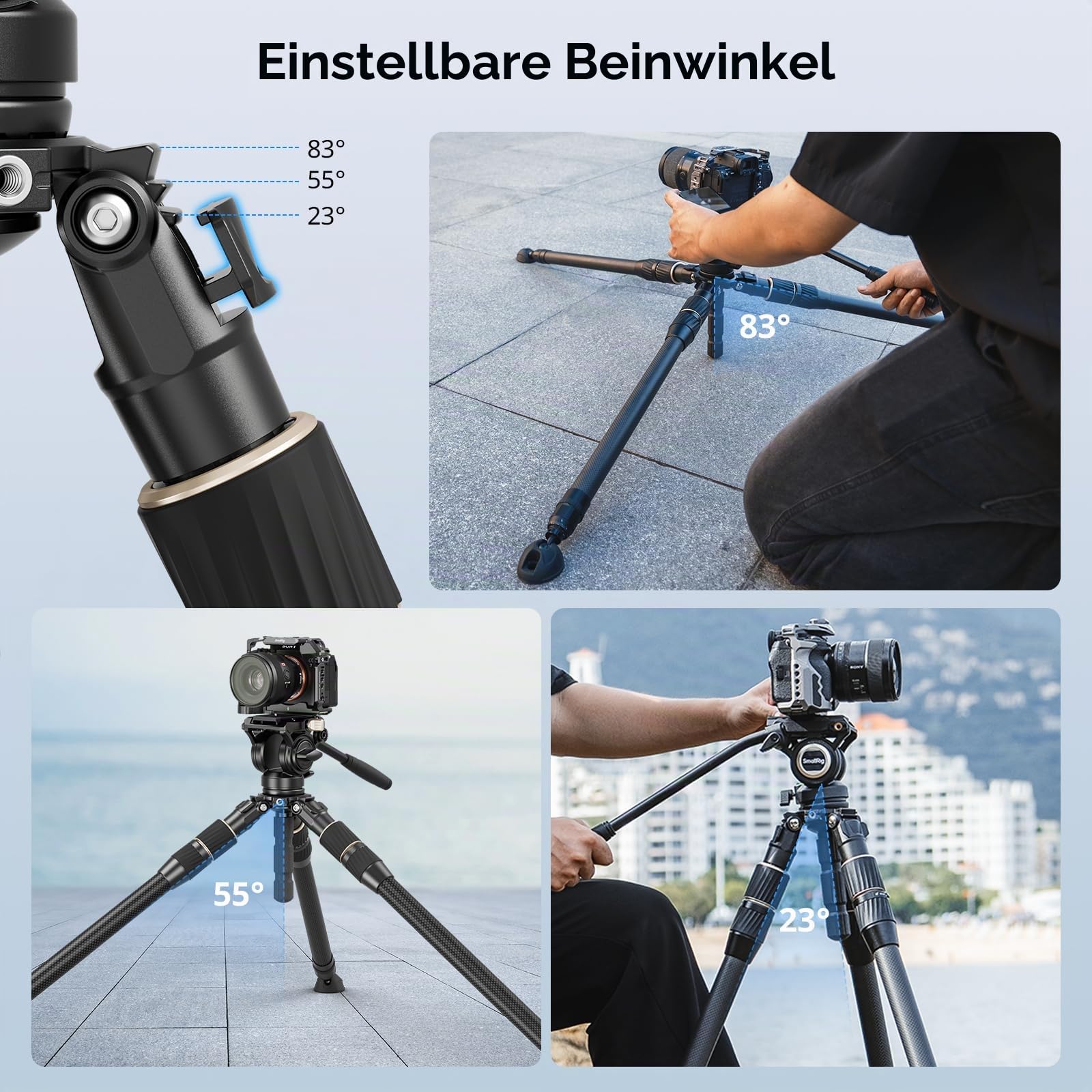 smallrig-4643-ft-s303-freespeed-carbon-stativ-150cm-mit-fluidkopf image 6