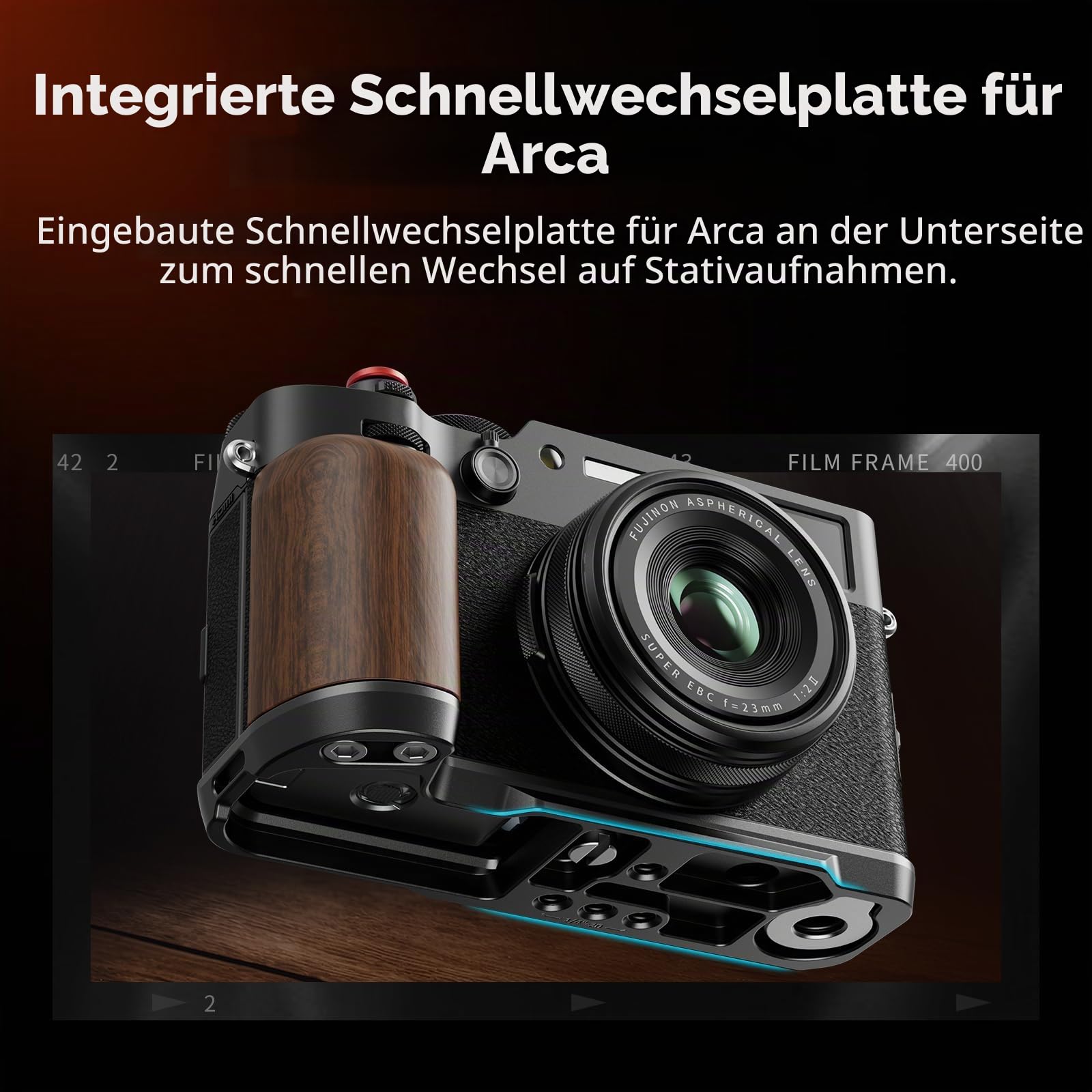 smallrig-4805-l-handgriff-holz-f-r-fujifilm-x100vi-x100v-mit-arca-platte-schwarz image 5