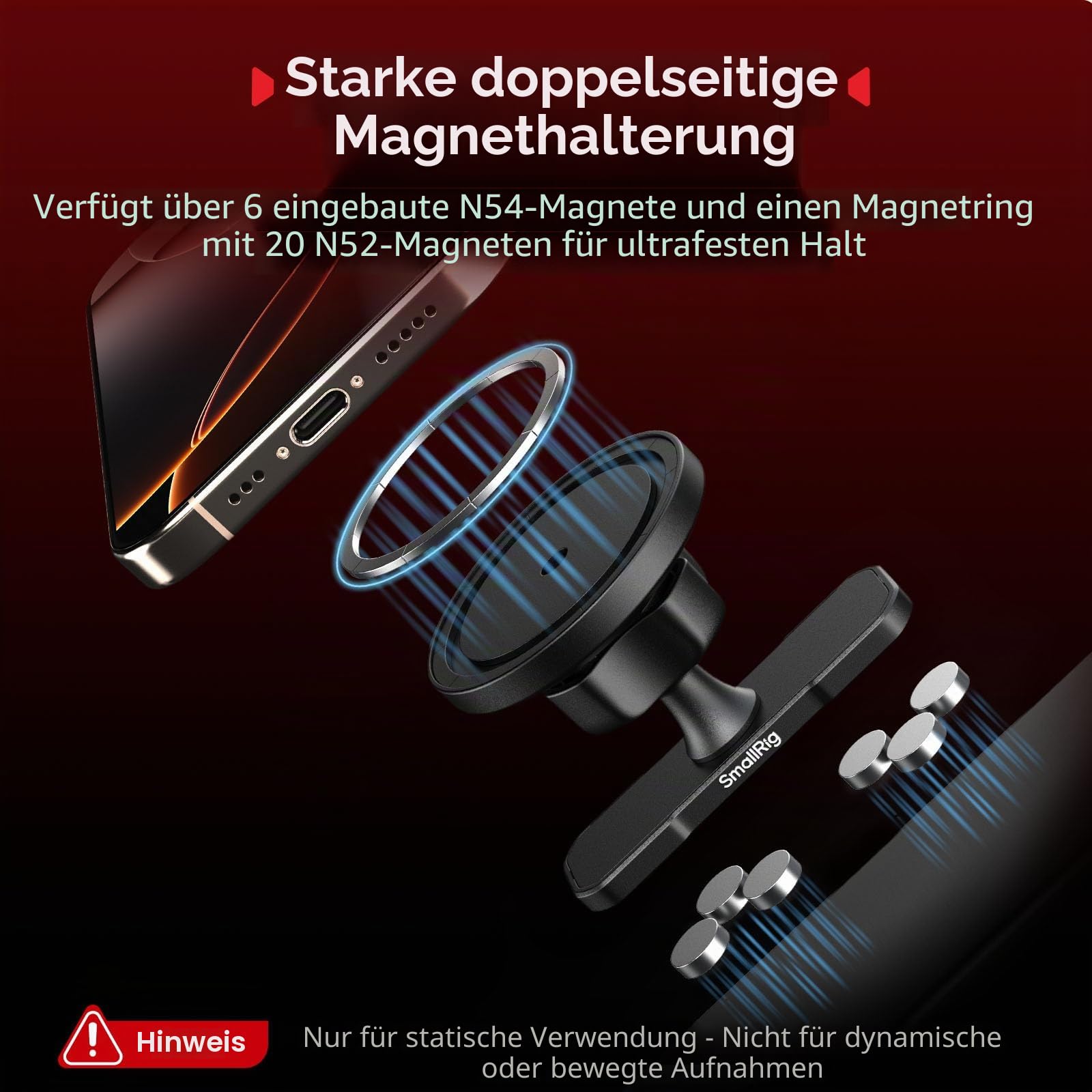 smallrig-5460-magsafe-handyhalterung-mit-360-kugelkopf-doppelseitig-magnetisch image 2