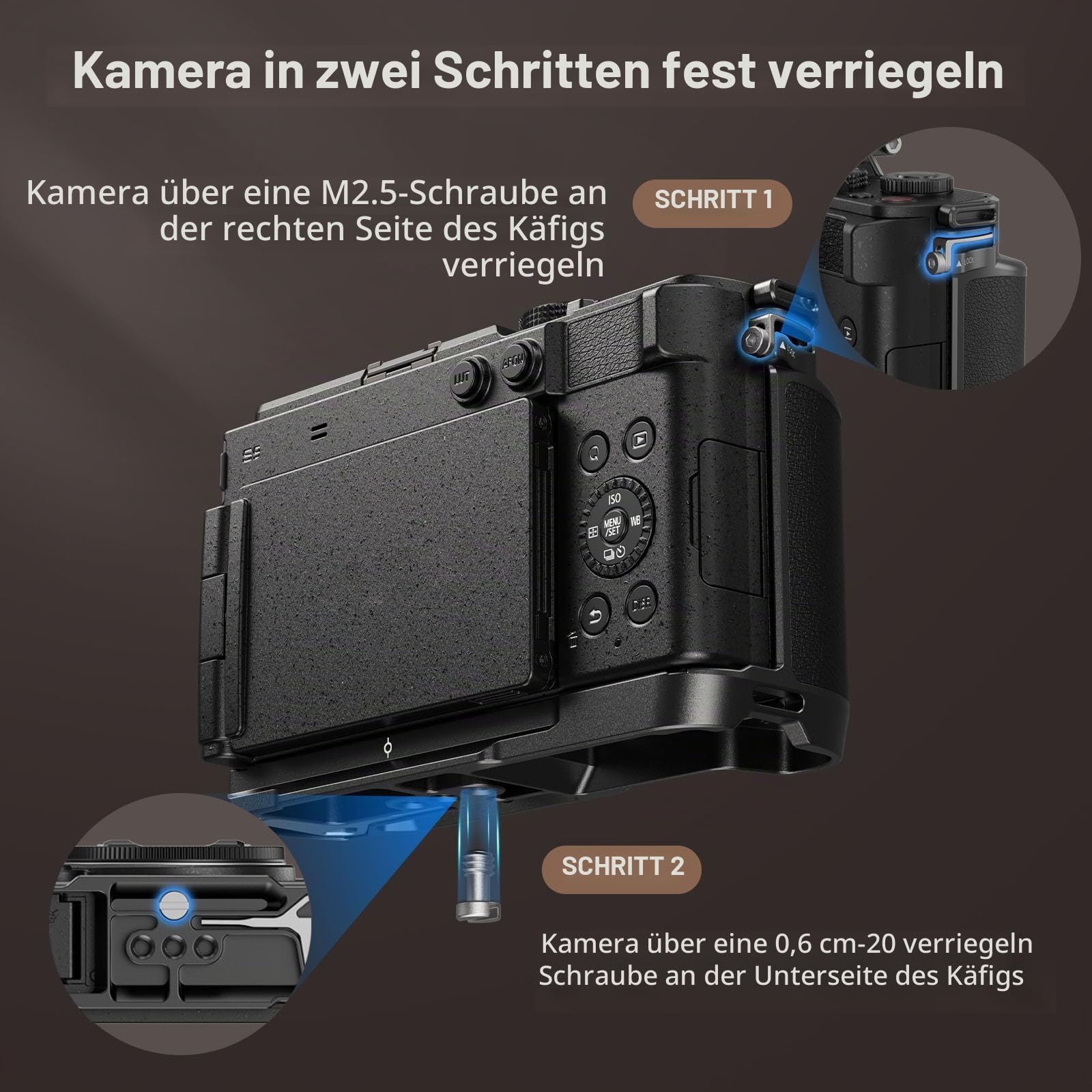 smallrig-cage-4515-f-r-panasonic-lumix-s9-mit-holzgriff-und-arca-swiss-platte image 2