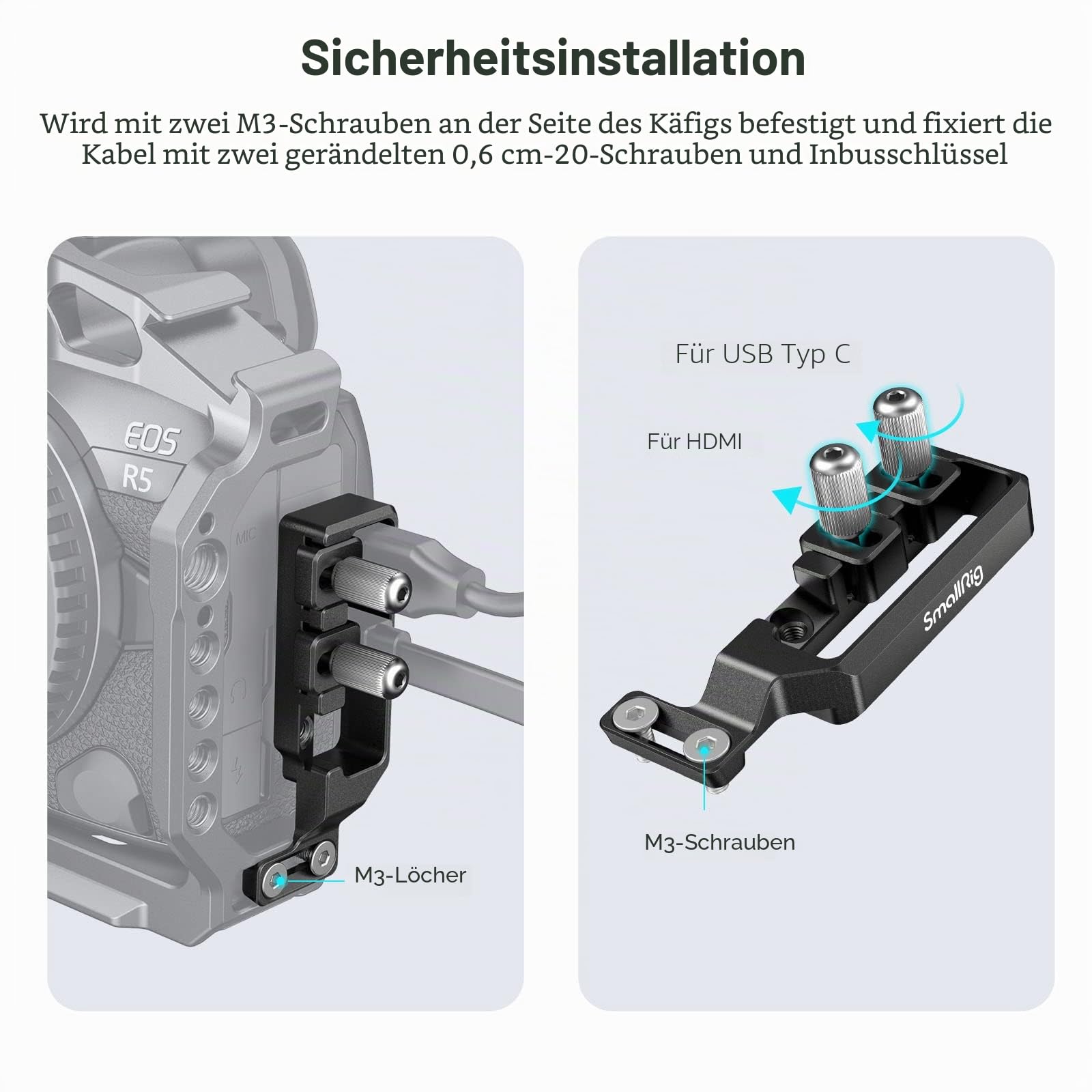 smallrig-2981b-kabelklemme-mit-usb-c-schutz-f-r-eos-r5-r6-cage-2982 image 6