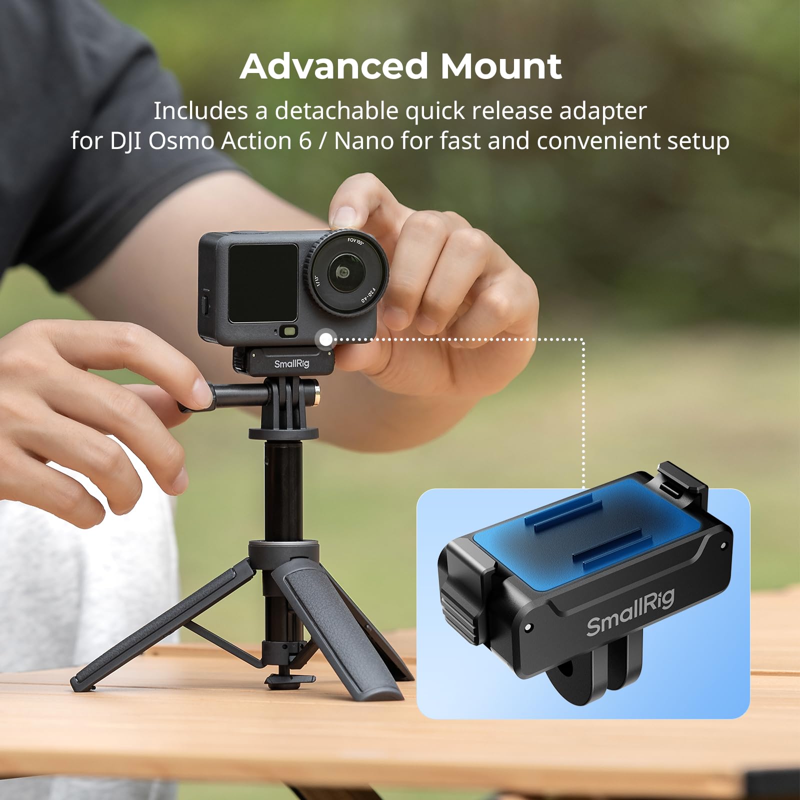 smallrig-6149-one-touch-selfie-stick-stativ-13-2-30-5-cm-f-r-dji-action-insta360 image 3