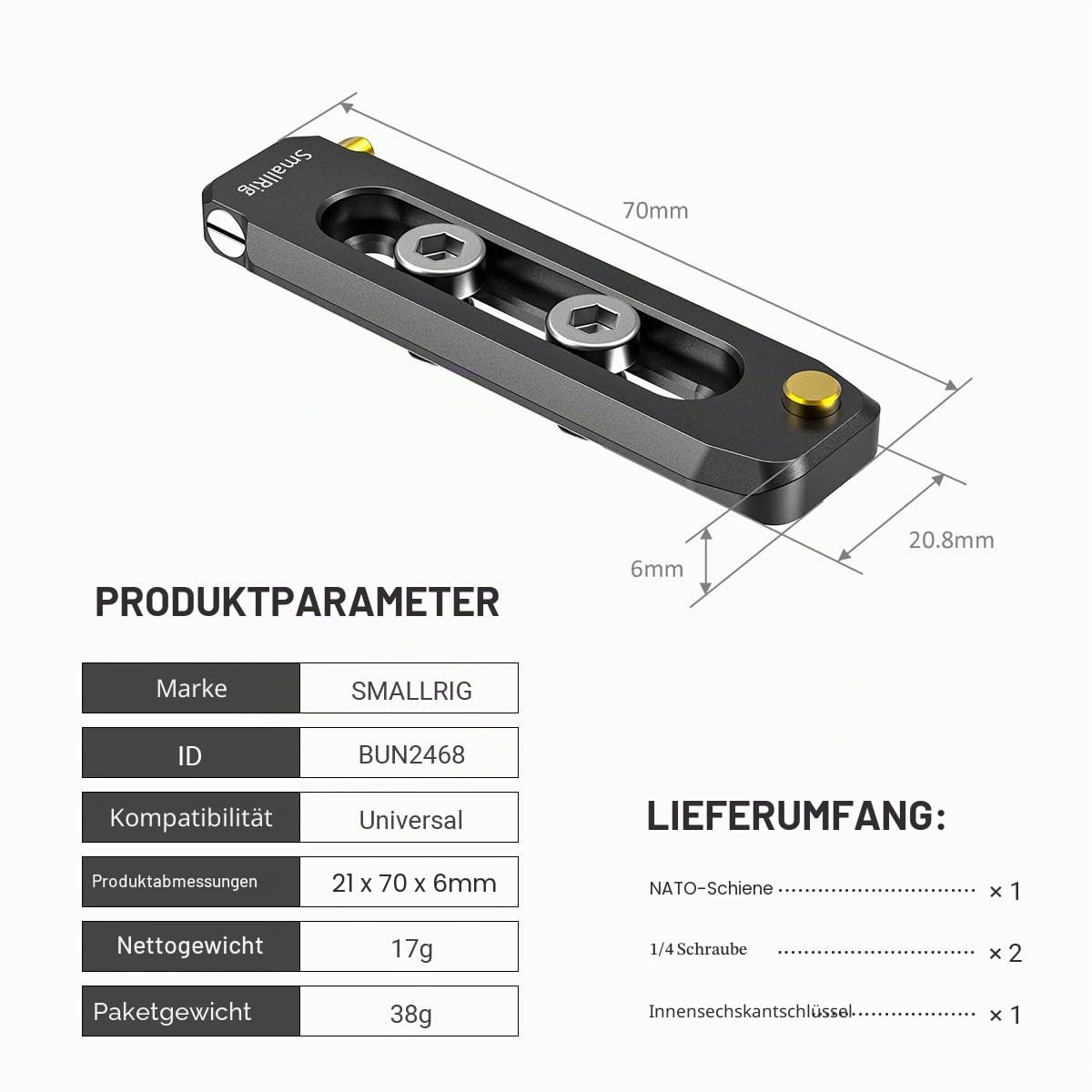 smallrig-bun2483b-low-profile-nato-rail-70mm image 7