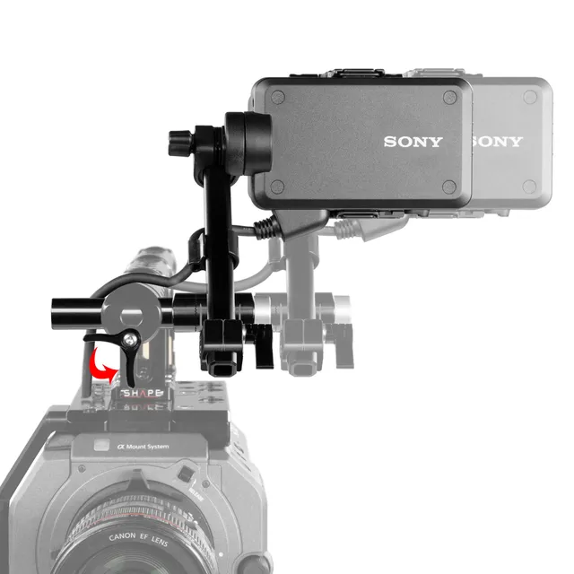 shape-sony-fx9-view-finder-mount-push-button-sucherhalterung-mit-15-mm-rod image 1