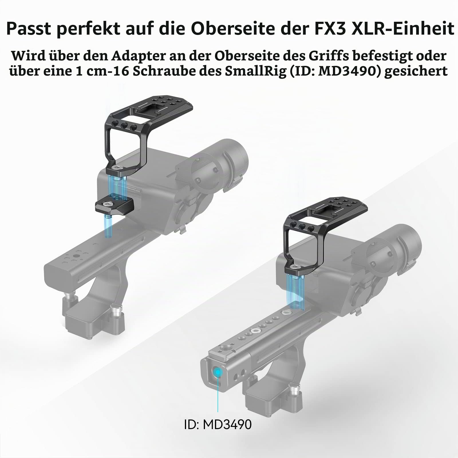 smallrig-md3990-xlr-griff-top-mount-platte-f-r-sony-fx3-fx30-aluminium image 4