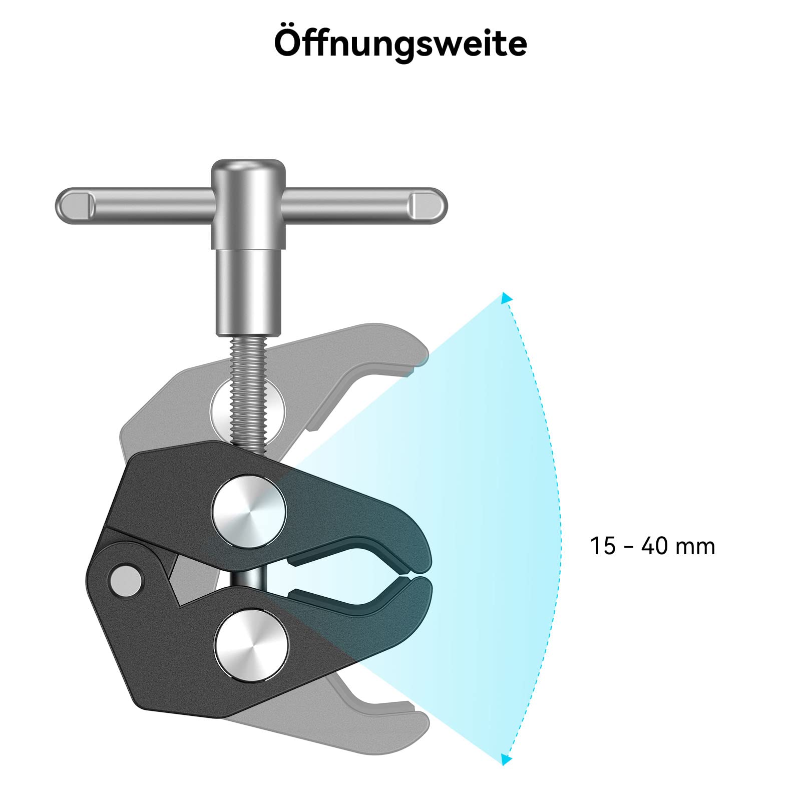 smallrig-735-super-clamp-stativklemme-aluminium-mit-1-4-und-3-8-gewinde image 3