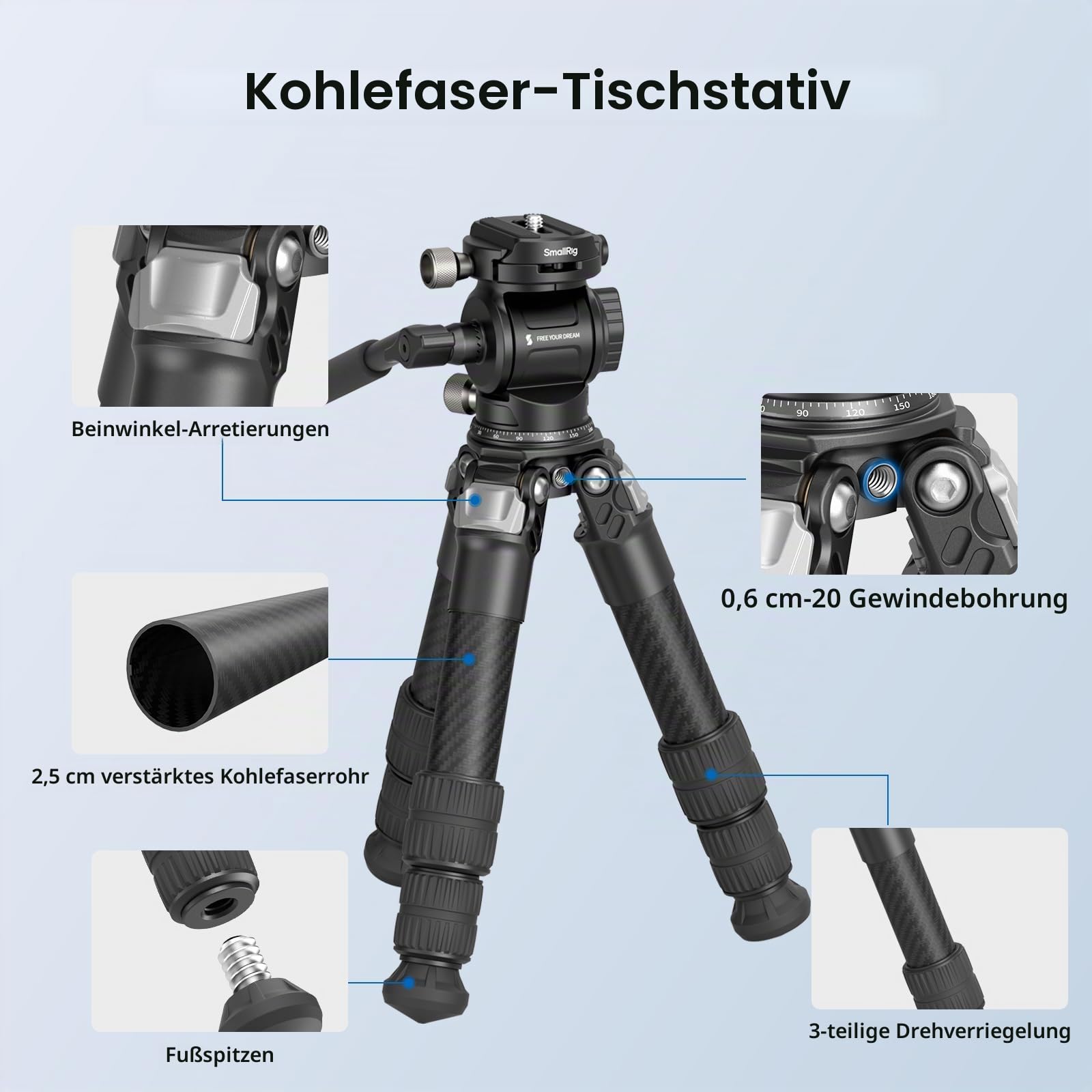 smallrig-5025-freeblazer-tragbares-tischstativ-set-aus-karbon-17-zoll-mit-videok image 3