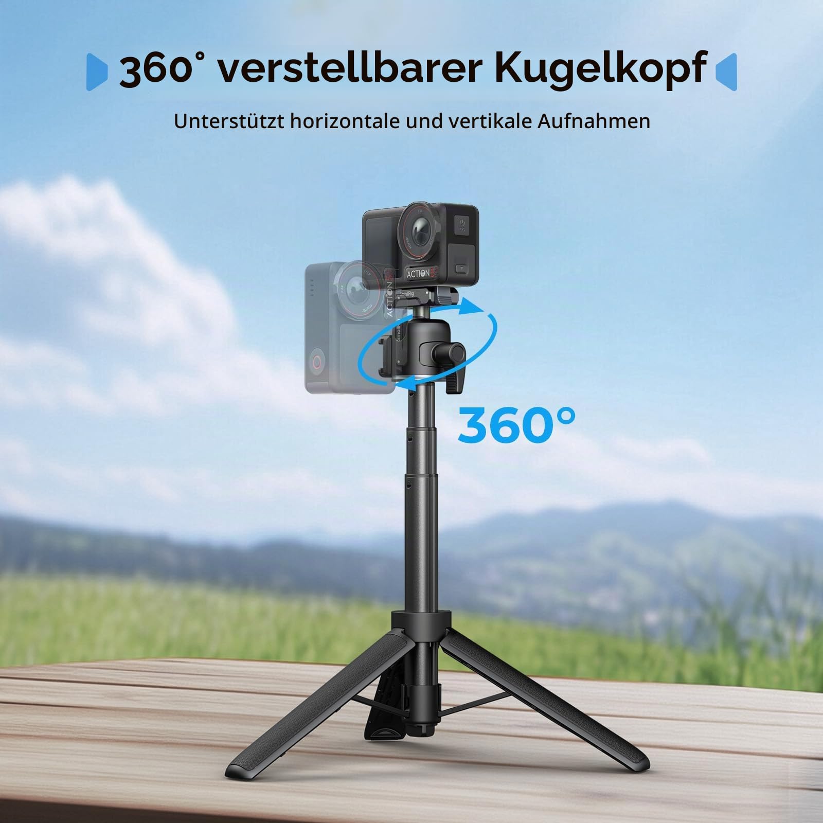 smallrig-5435-selfie-stick-mini-stativ-55cm-mit-kugelkopf image 3