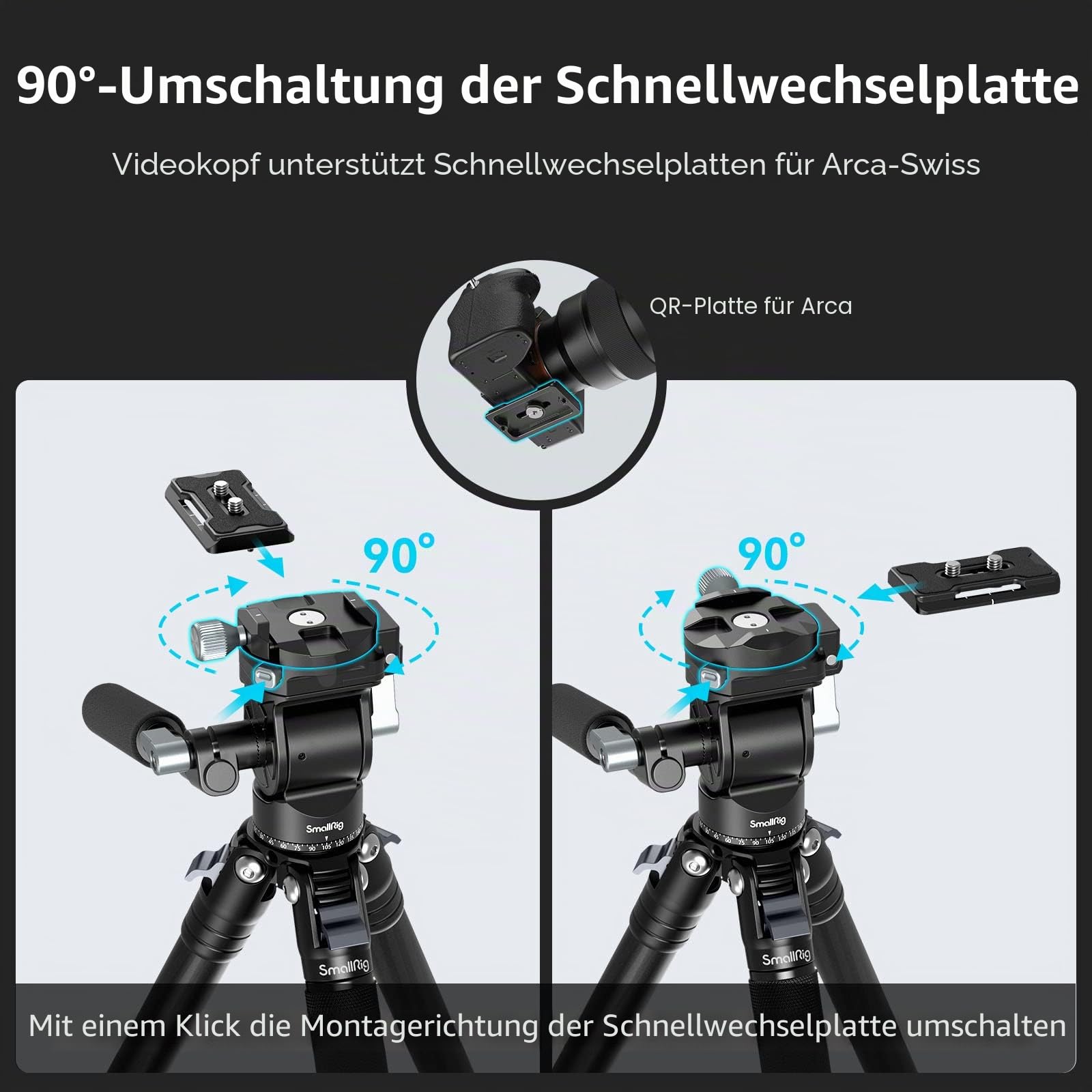 smallrig-4104-video-fluidkopf-stativkopf-5kg-mit-teleskopgriff-arca image 4