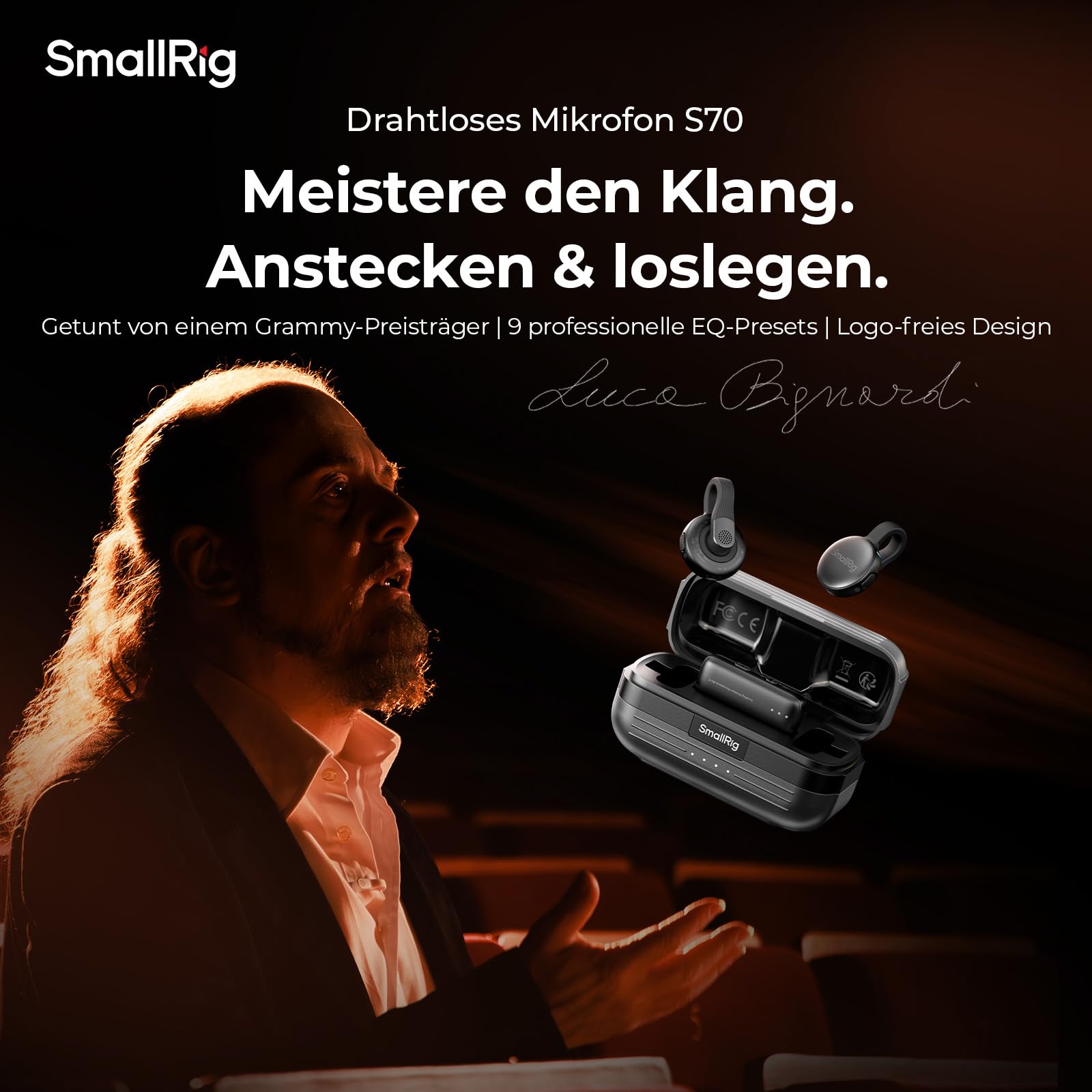 smallrig-s70-c2-funkmikrofon-5717-2x-sender-empf-nger-ladecase-usb-c-48khz-24bit image 3