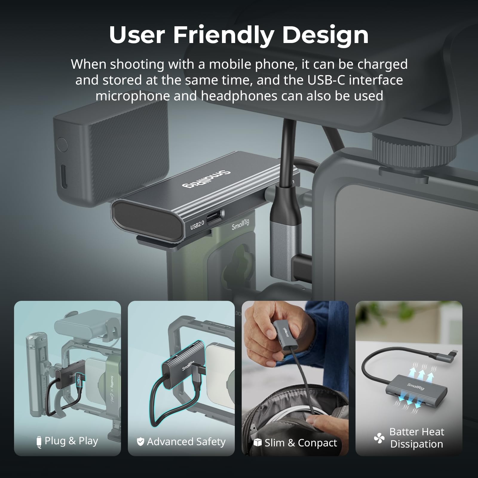 smallrig-4-in-1-usb-c-hub-mit-cold-shoe-mount-f-r-iphone-15-bis-17-4598 image 4