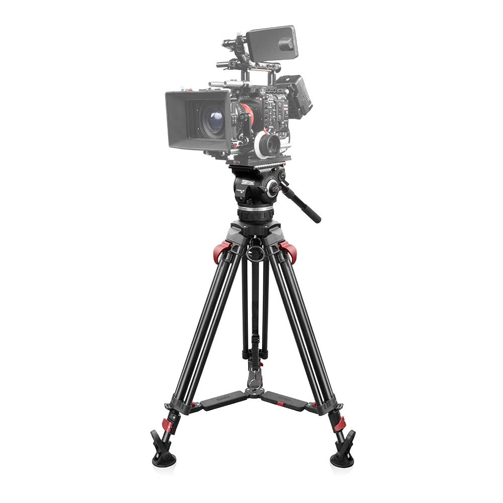 shape-focus-18-fluid-head-stativ-mit-red-lock-beinen-und-mid-level-spreader image 2