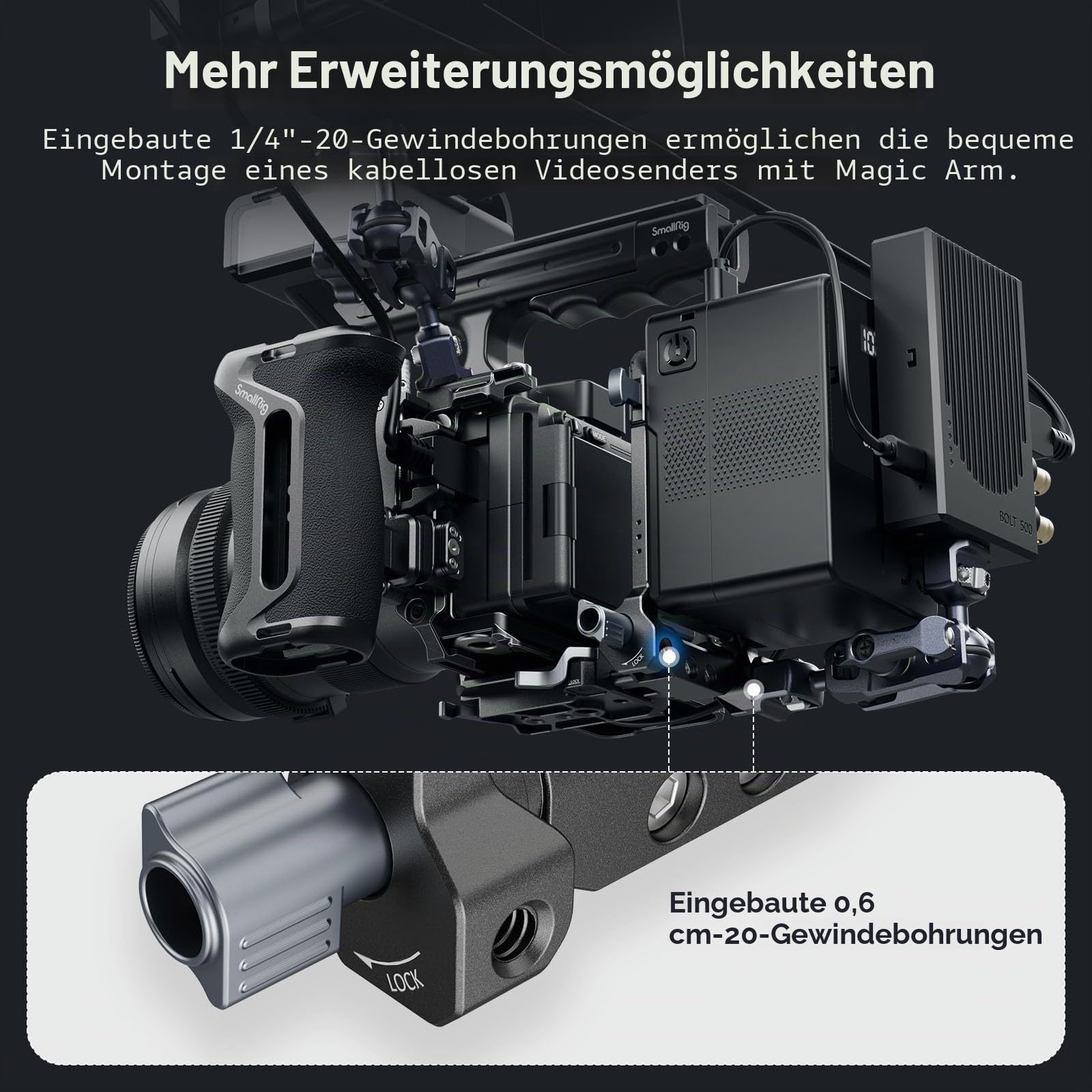 smallrig-v-mount-battery-plate-4064b-mit-doppelter-arca-swiss-schnellwechselplat image 7