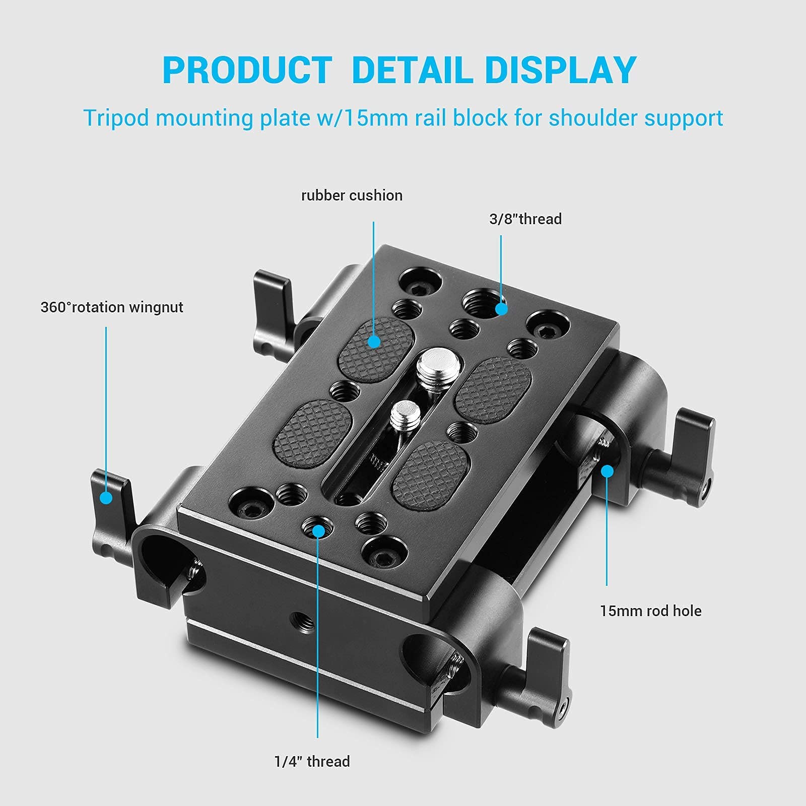 smallrig-baseplate-rig-mit-15mm-rod-klemme-und-stativplatte-1798 image 4