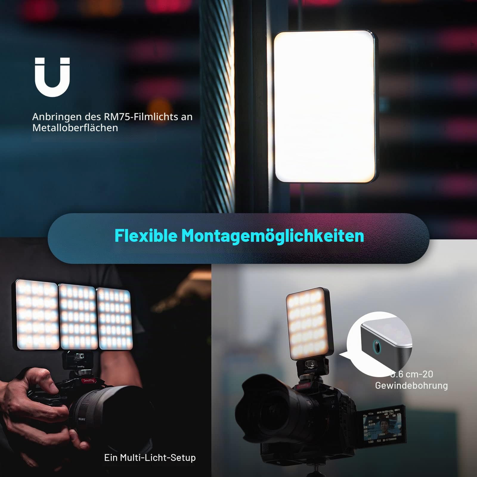smallrig-rm75-rgb-videolicht-2500-8500k-mit-app-steuerung-und-akku image 7