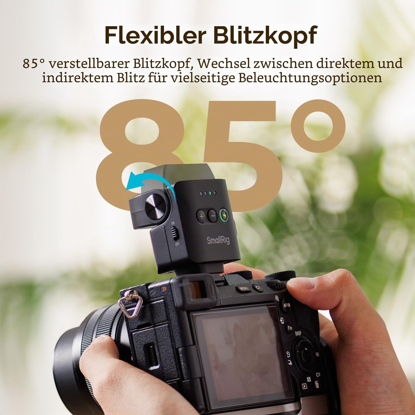 smallrig-rs-22-mini-kamerablitz-5883-gn8-bis-85-neigbar-f-r-sony-nikon-canon-fuj image 3