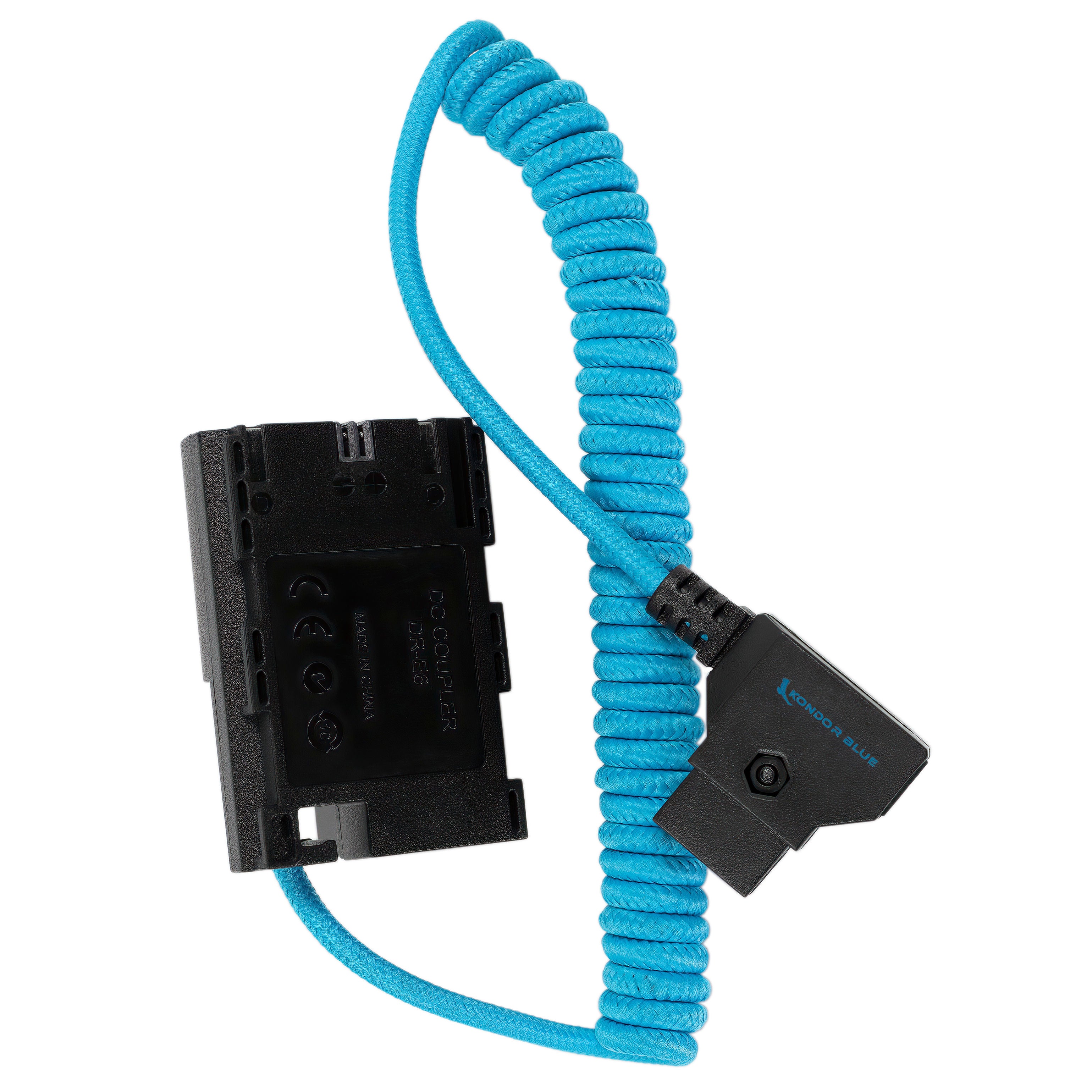 kondor-blue-d-tap-auf-canon-lp-e6-nh-dummy-batterie-kabel-spiral image 3