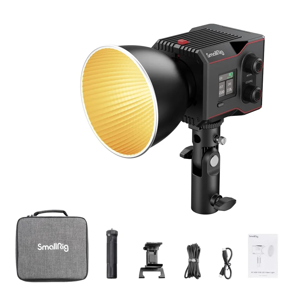 smallrig-4376b-rc60b-cob-videoleuchte-60w-bi-color-mit-akku-3400mah-und-pd-schne image 1