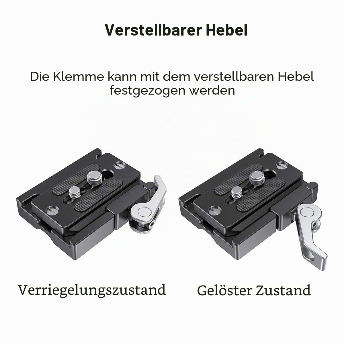 smallrig-quick-release-klemme-und-platte-f-r-arca-swiss-standard-2144b-mit-hebel image 5