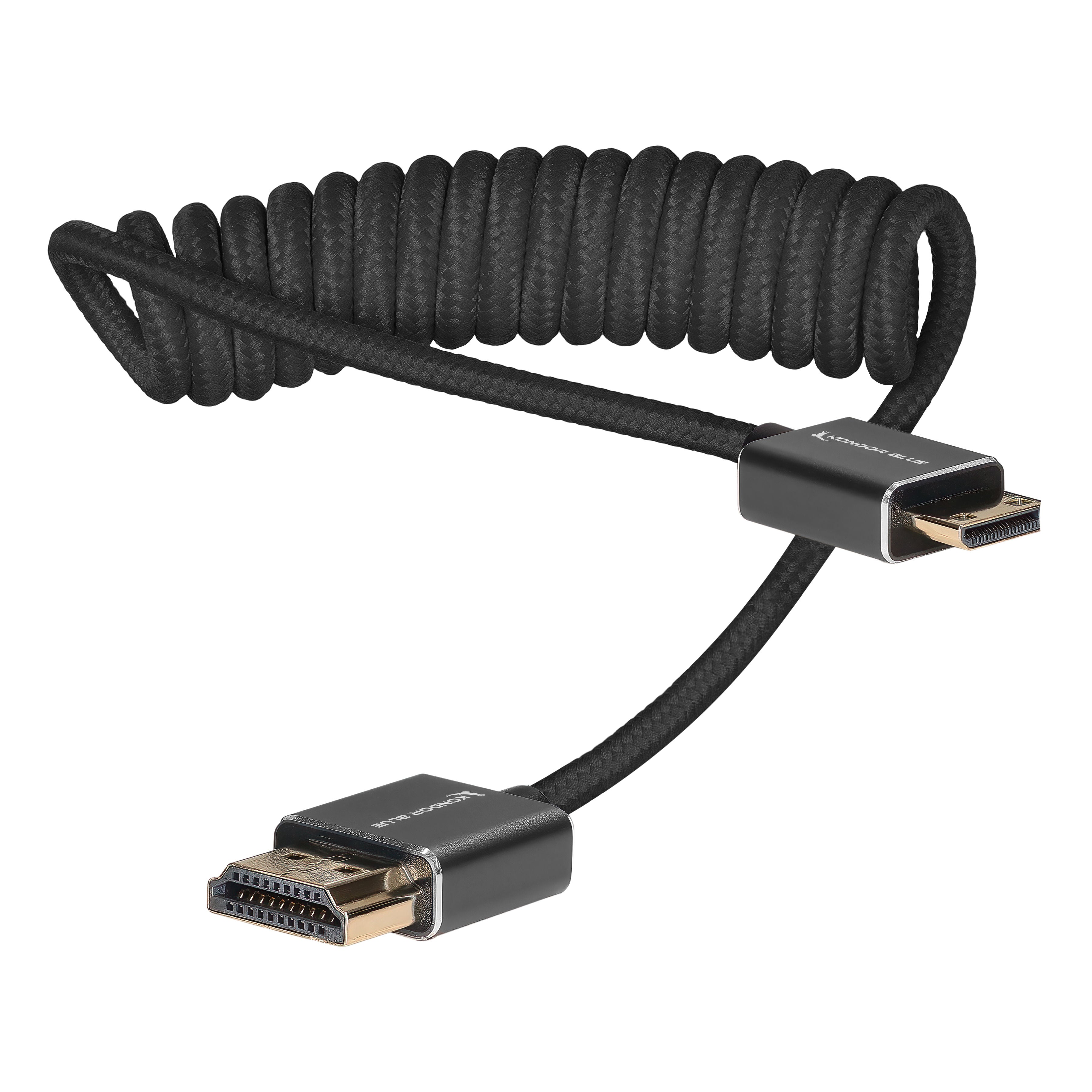 kondor-blue-mini-hdmi-auf-hdmi-kabel-12-24-spiralkabel-geflochten image 4