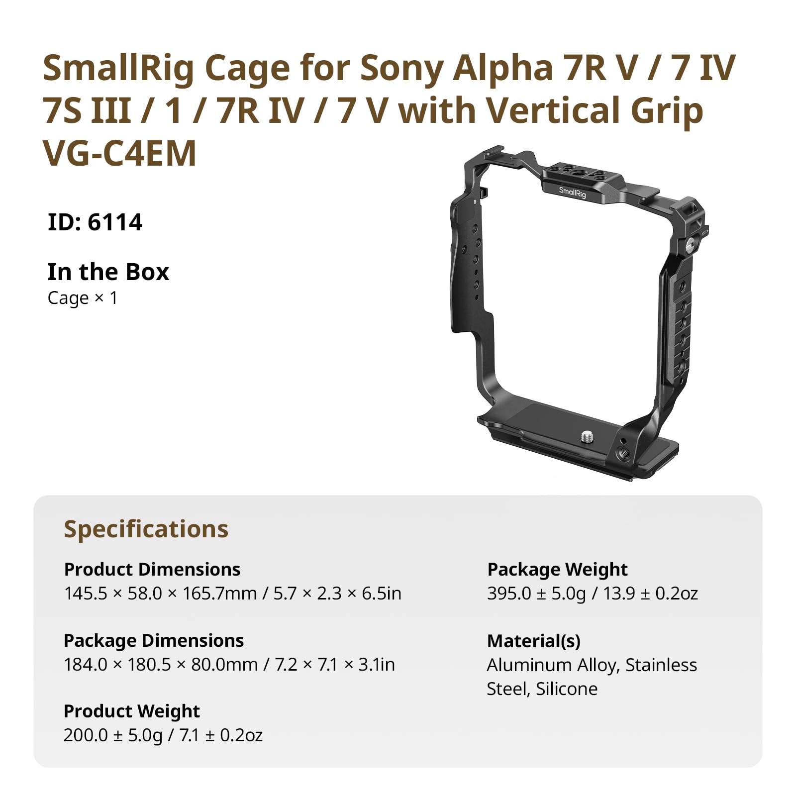 smallrig-cage-6114-f-r-sony-alpha-7r-v-7-iv-7s-iii-1-7r-iv-7-v image 8