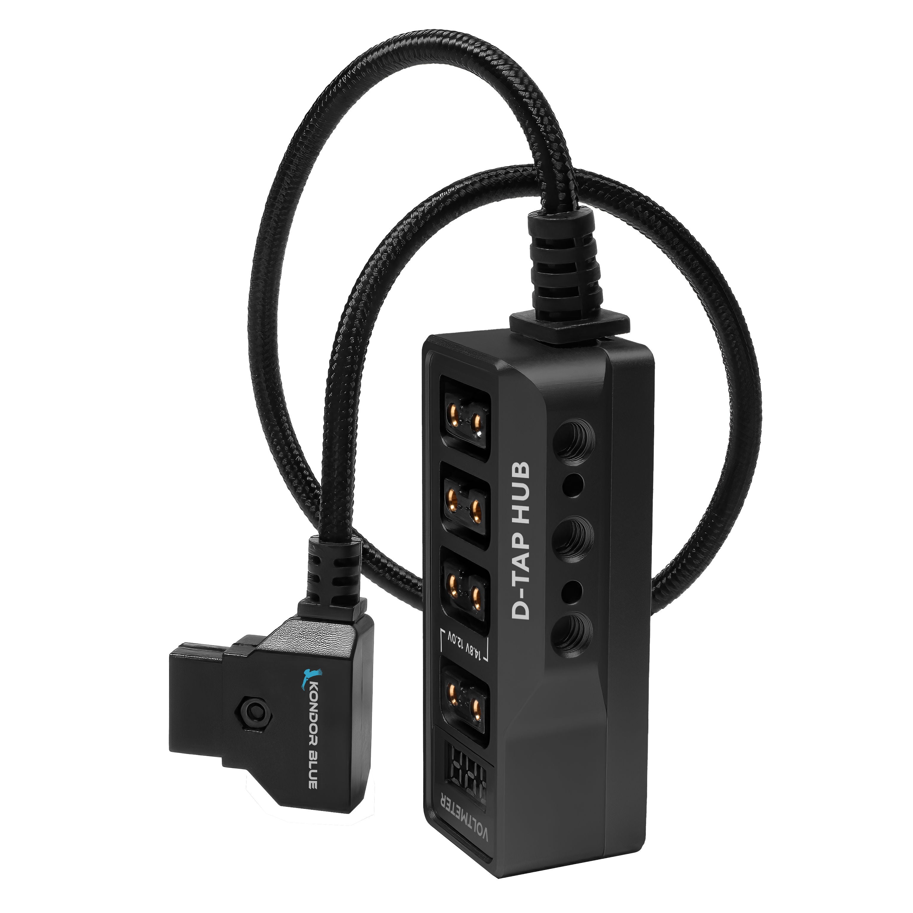 kondor-blue-12v-d-tap-hub-voltmeter-4-fach-splitter-aus-metall image 6