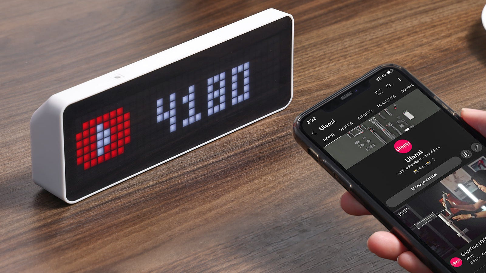 ulanzi-tc001-smart-pixel-clock-2882-pixel-anzeige image 3