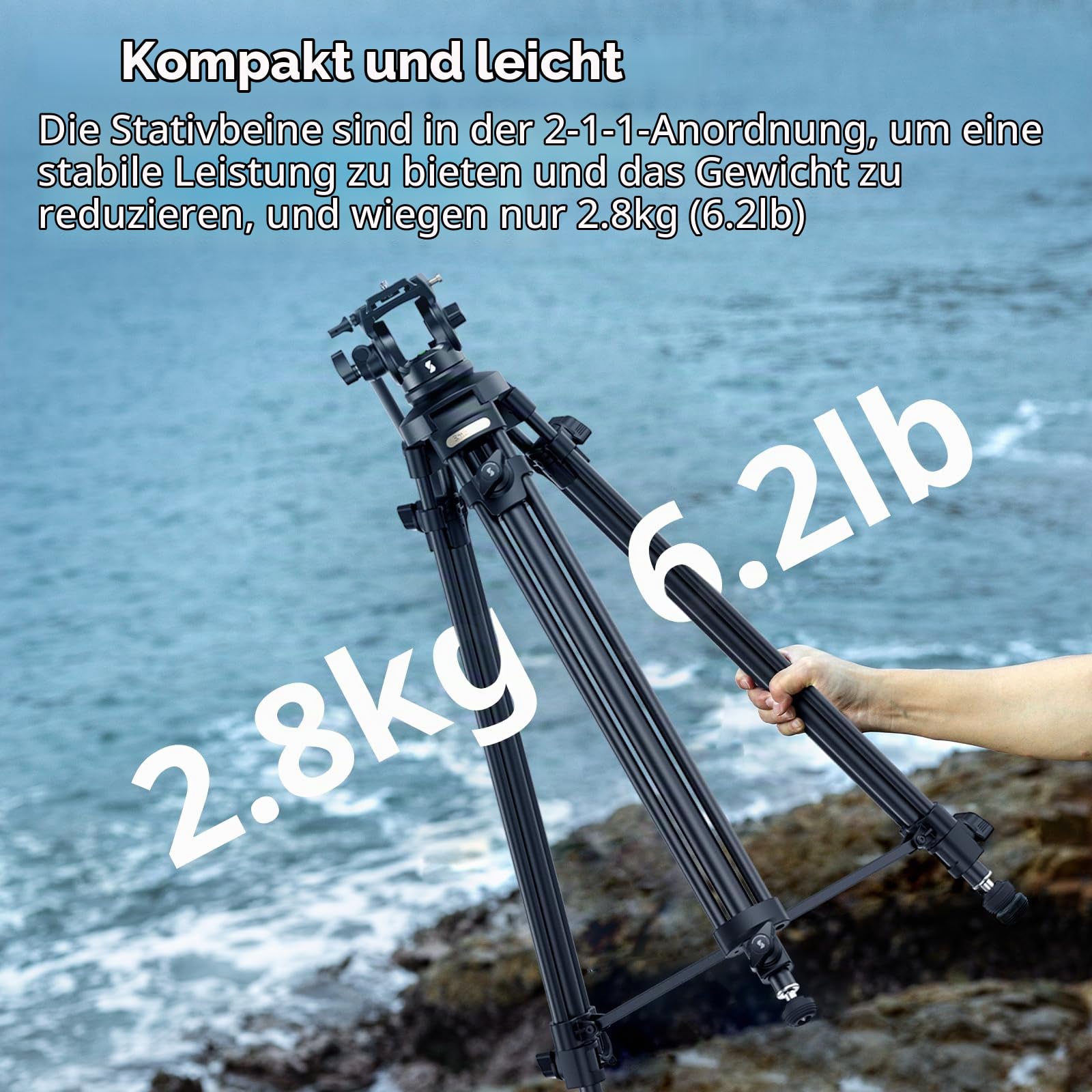 smallrig-ad-50lite-4684-videostativ-158cm-aluminium-fluidkopf image 2