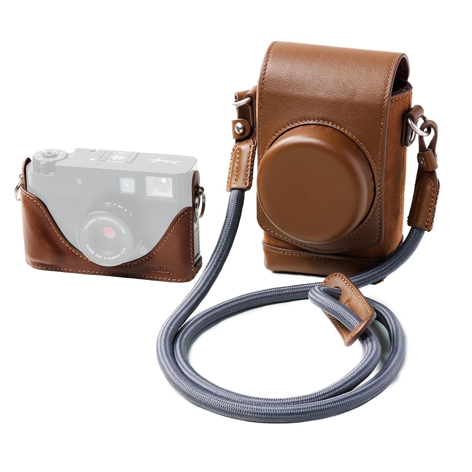 smallrig-5218-x-half-retro-ledertasche-half-case-braun-f-r-fujifilm-x-half-mit-s image 1